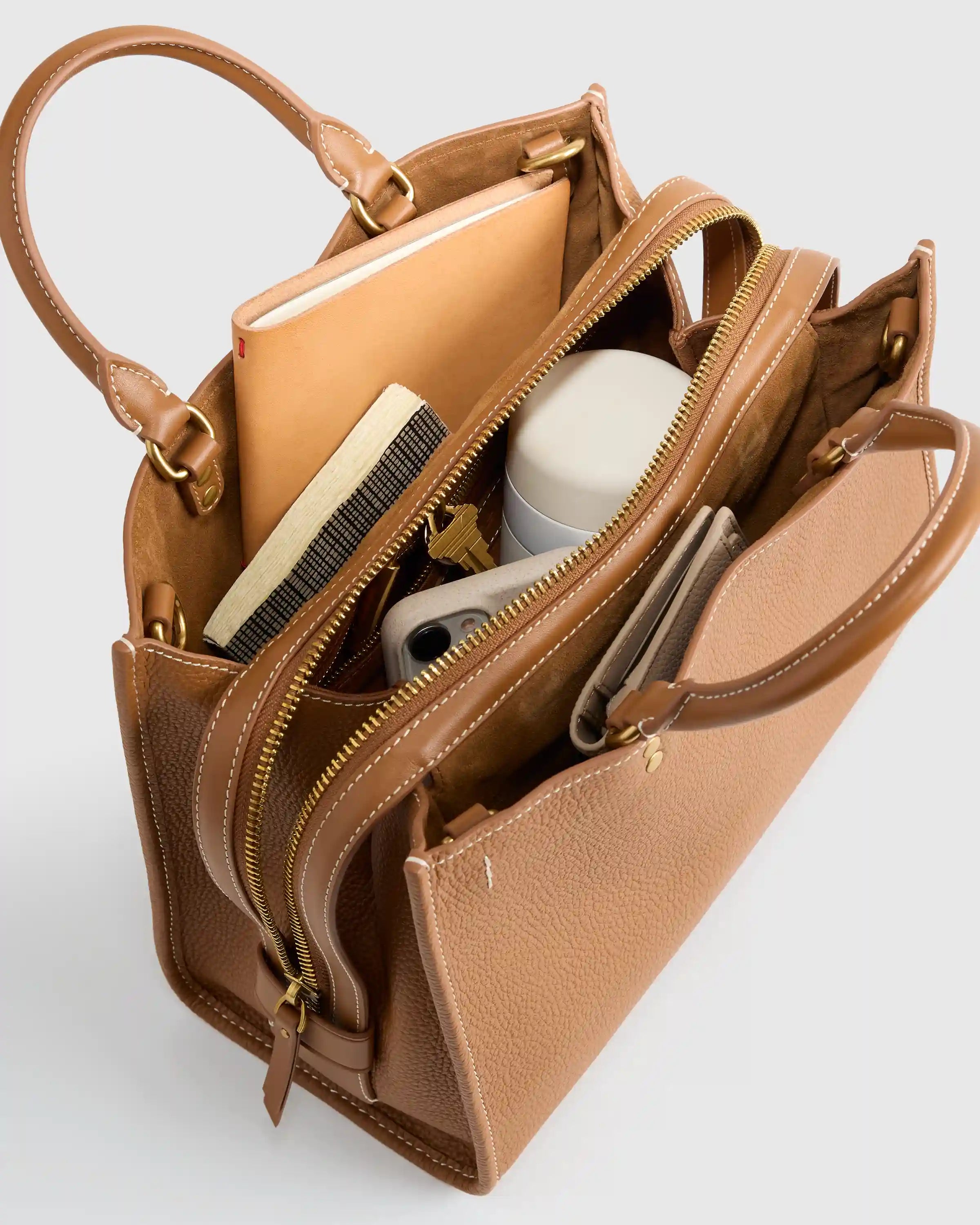 Italian Leather Medium Convertible Satchel