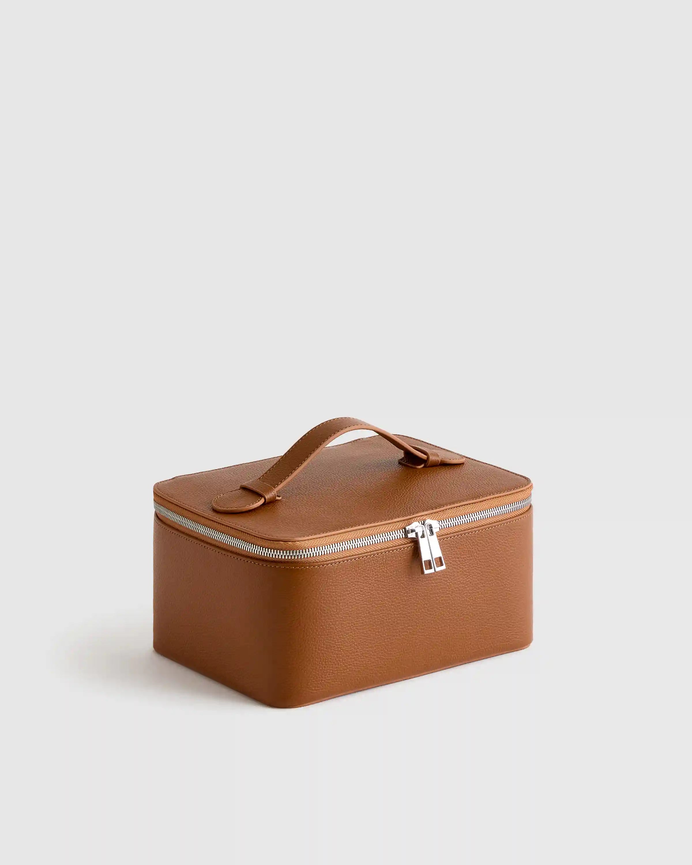 Italian Leather Travel Cosmetic Case