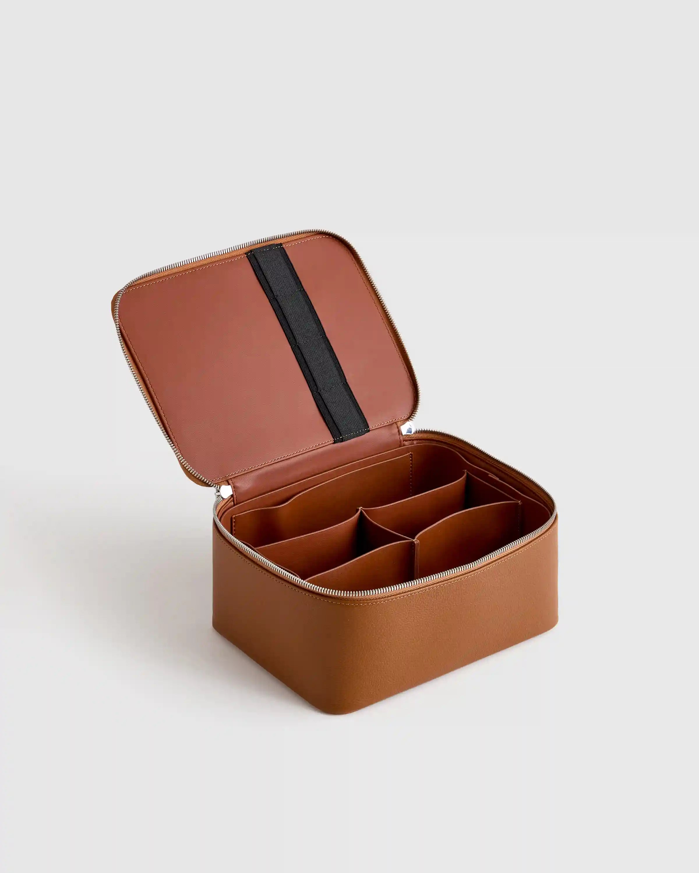 Italian Leather Travel Cosmetic Case