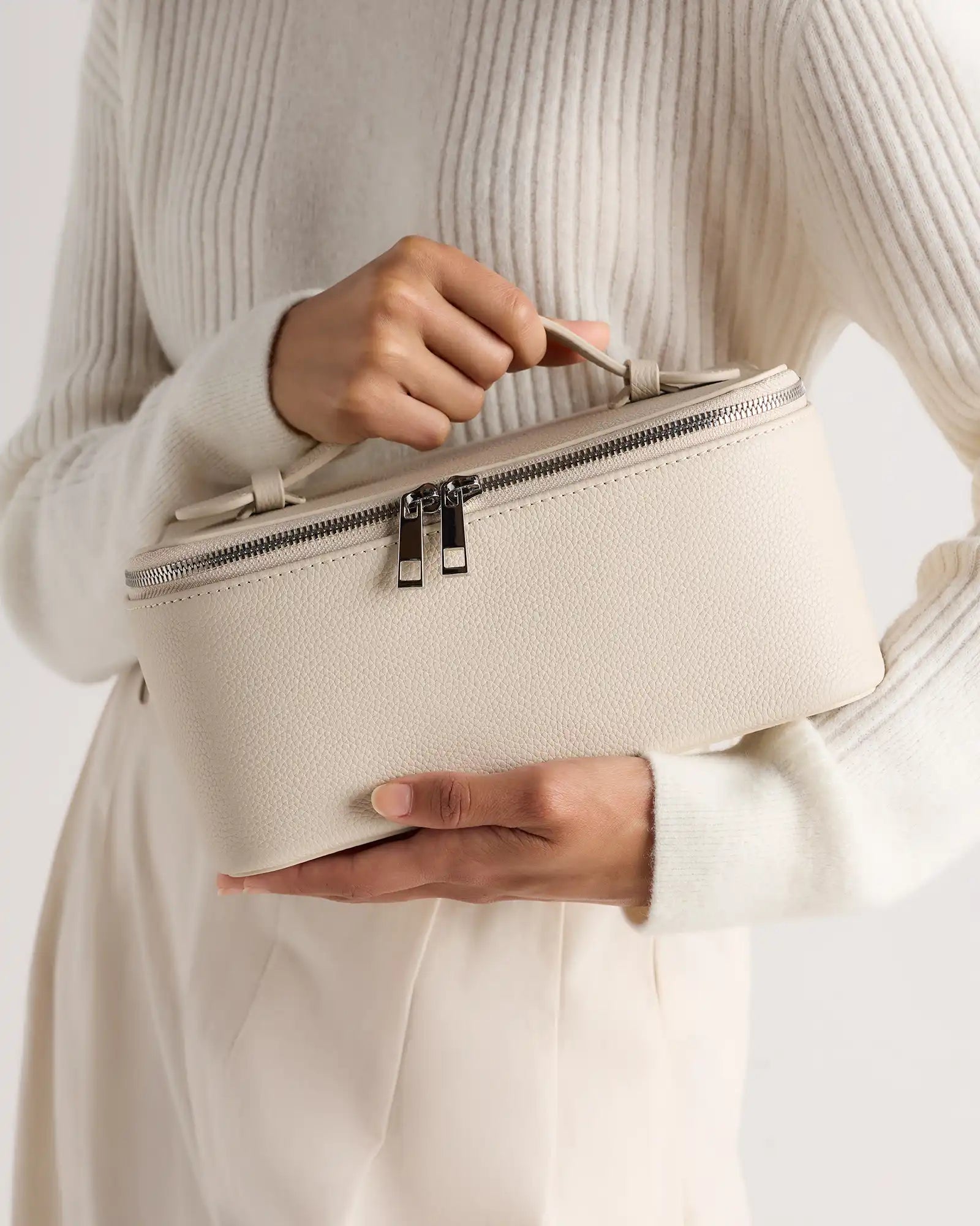 Italian Leather Travel Cosmetic Case