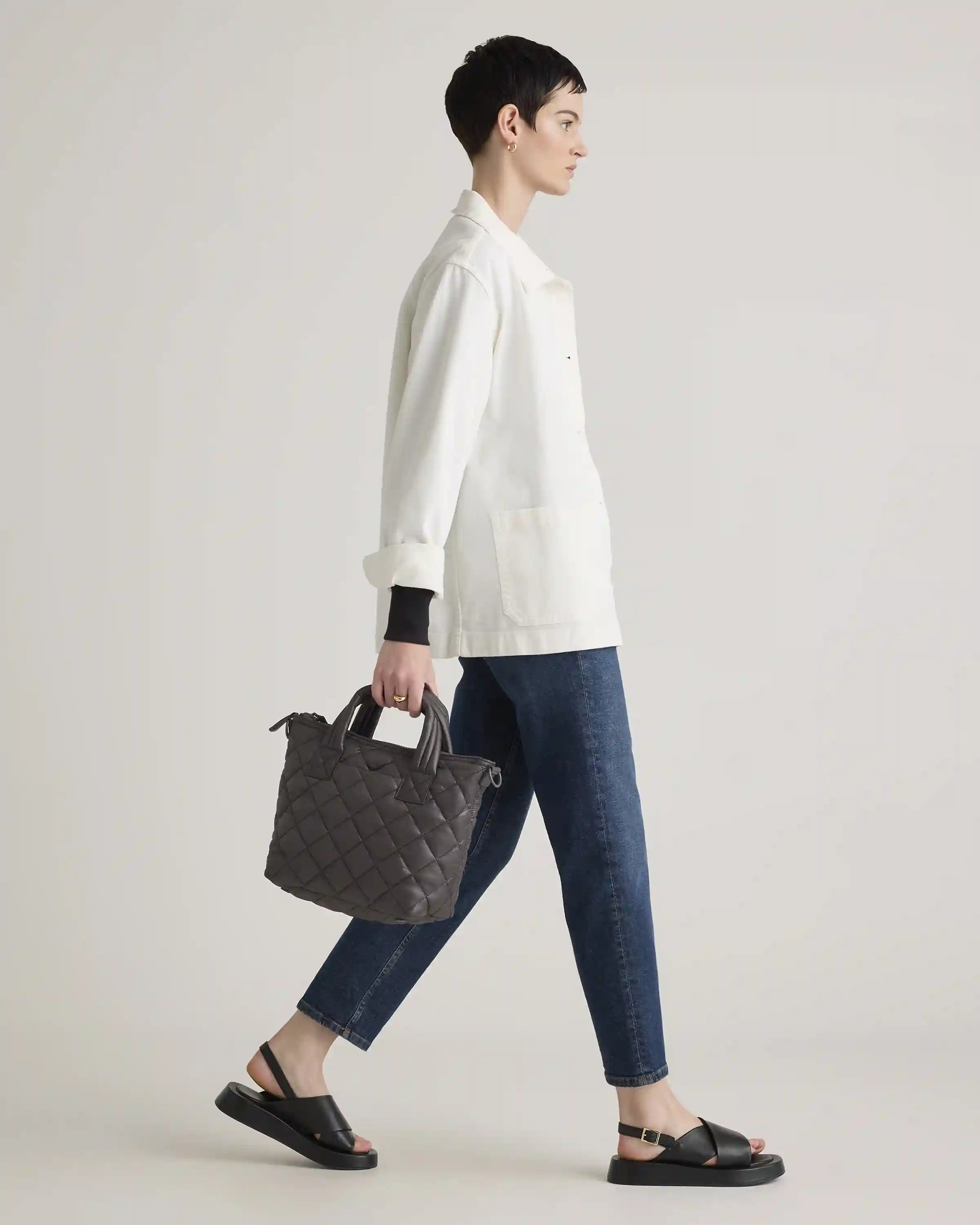Transit Quilted Small Crossbody Tote