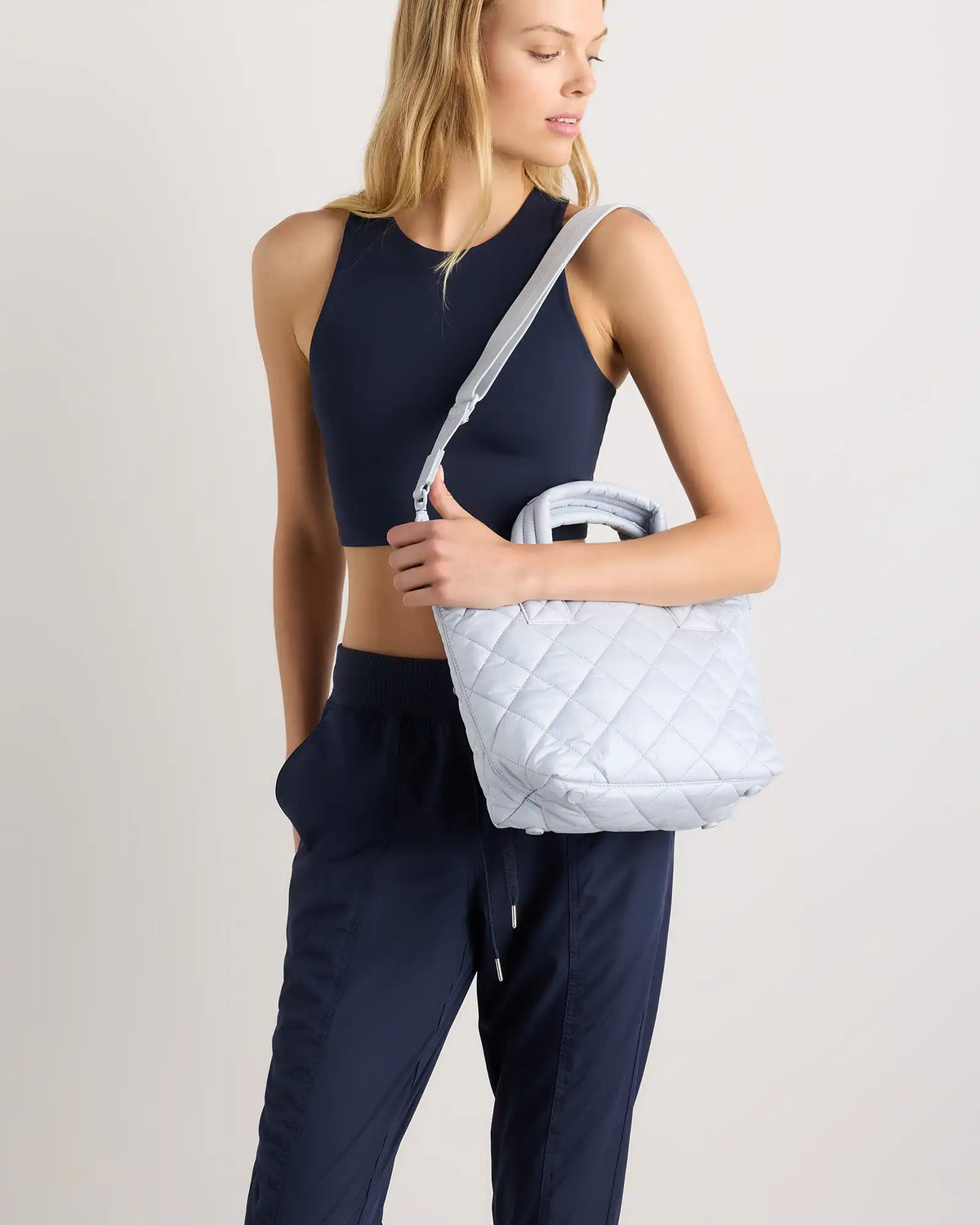 Transit Quilted Small Crossbody Tote