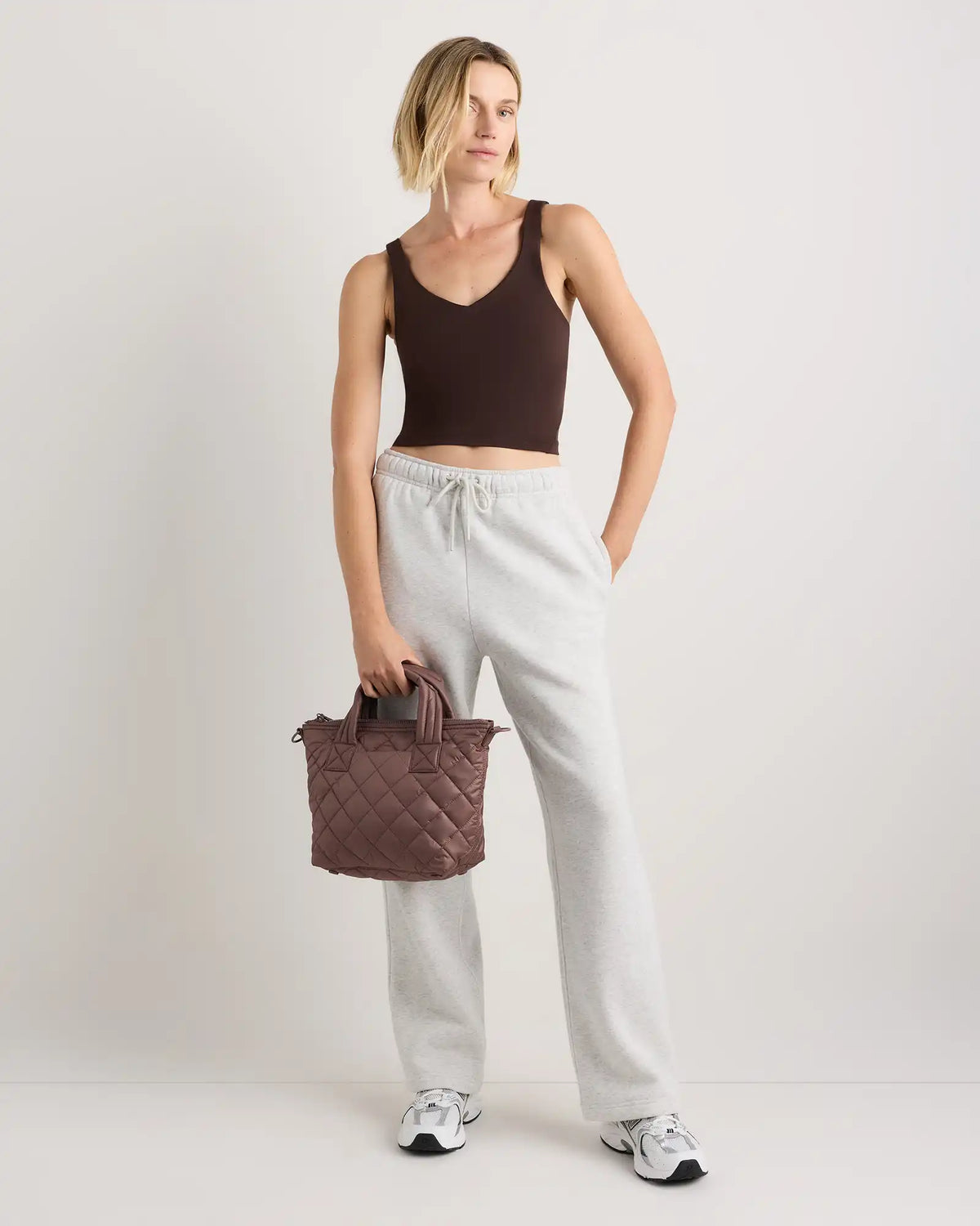 Transit Quilted Small Crossbody Tote