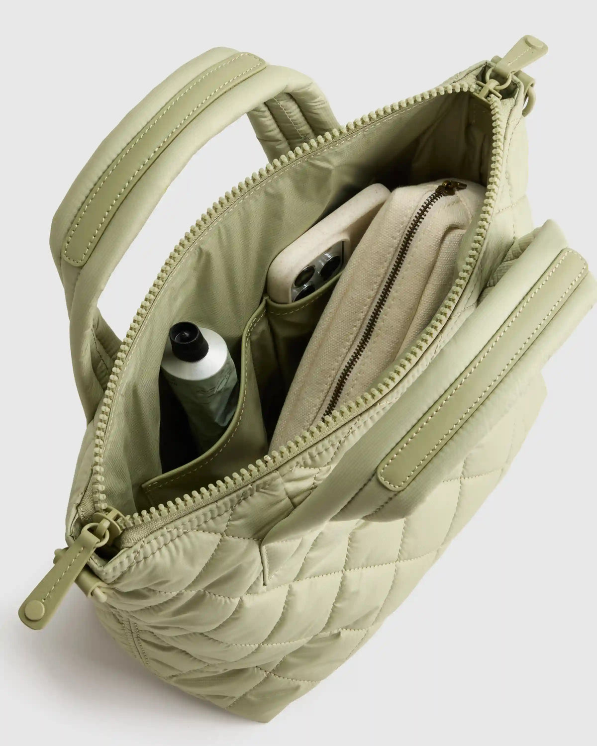 Transit Quilted Small Crossbody Tote