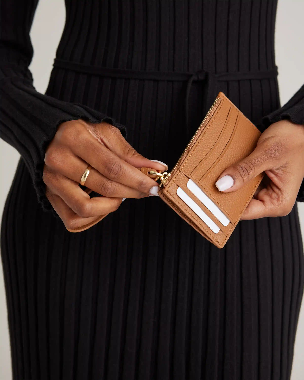 Italian Leather Card Case Wristlet