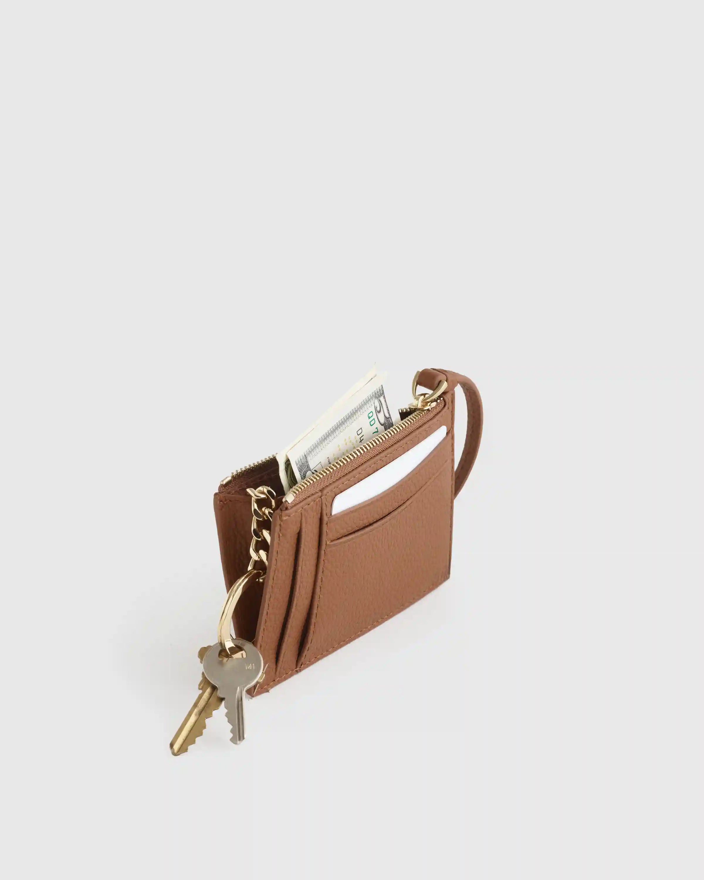 Italian Leather Card Case Wristlet