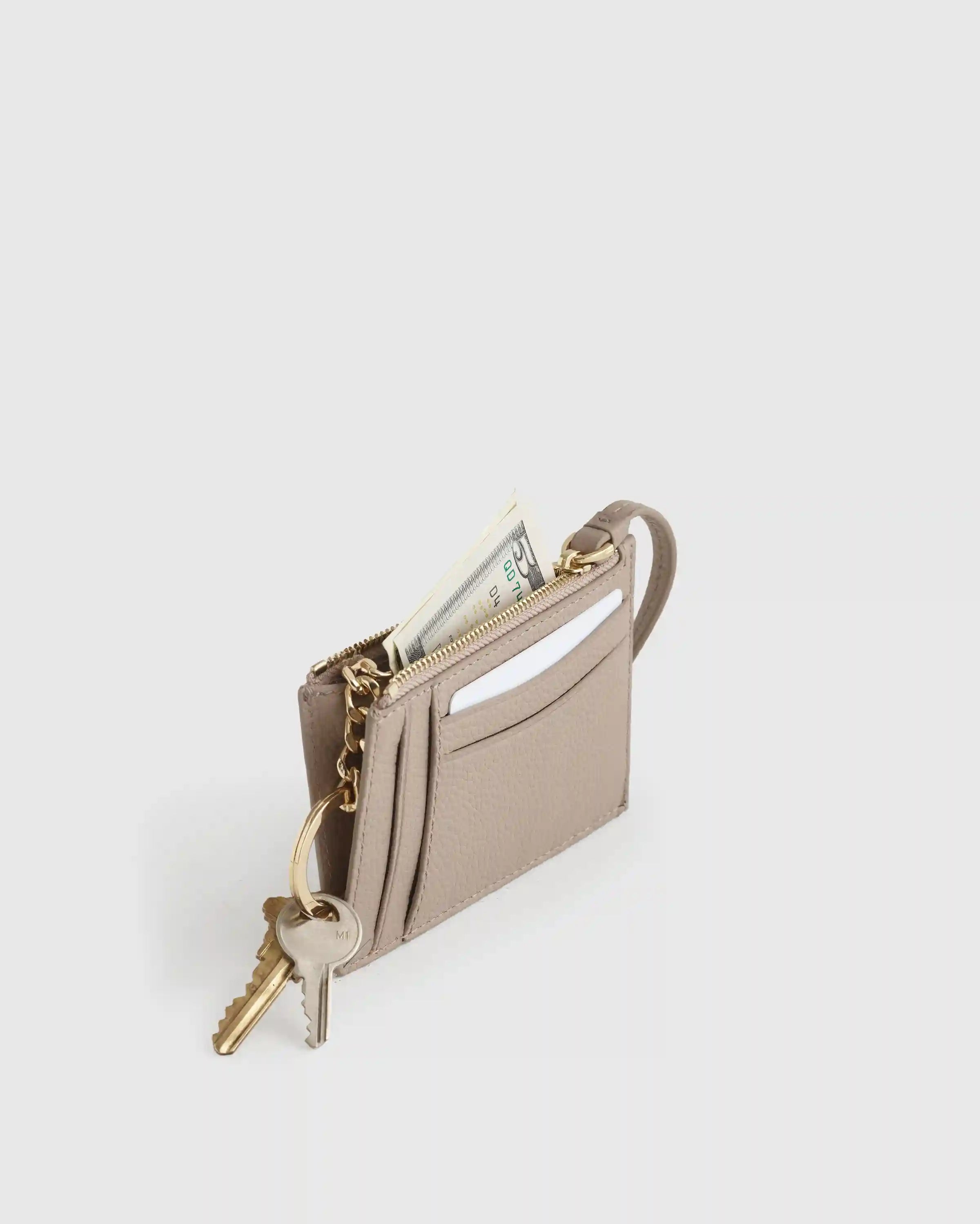 Italian Leather Card Case Wristlet