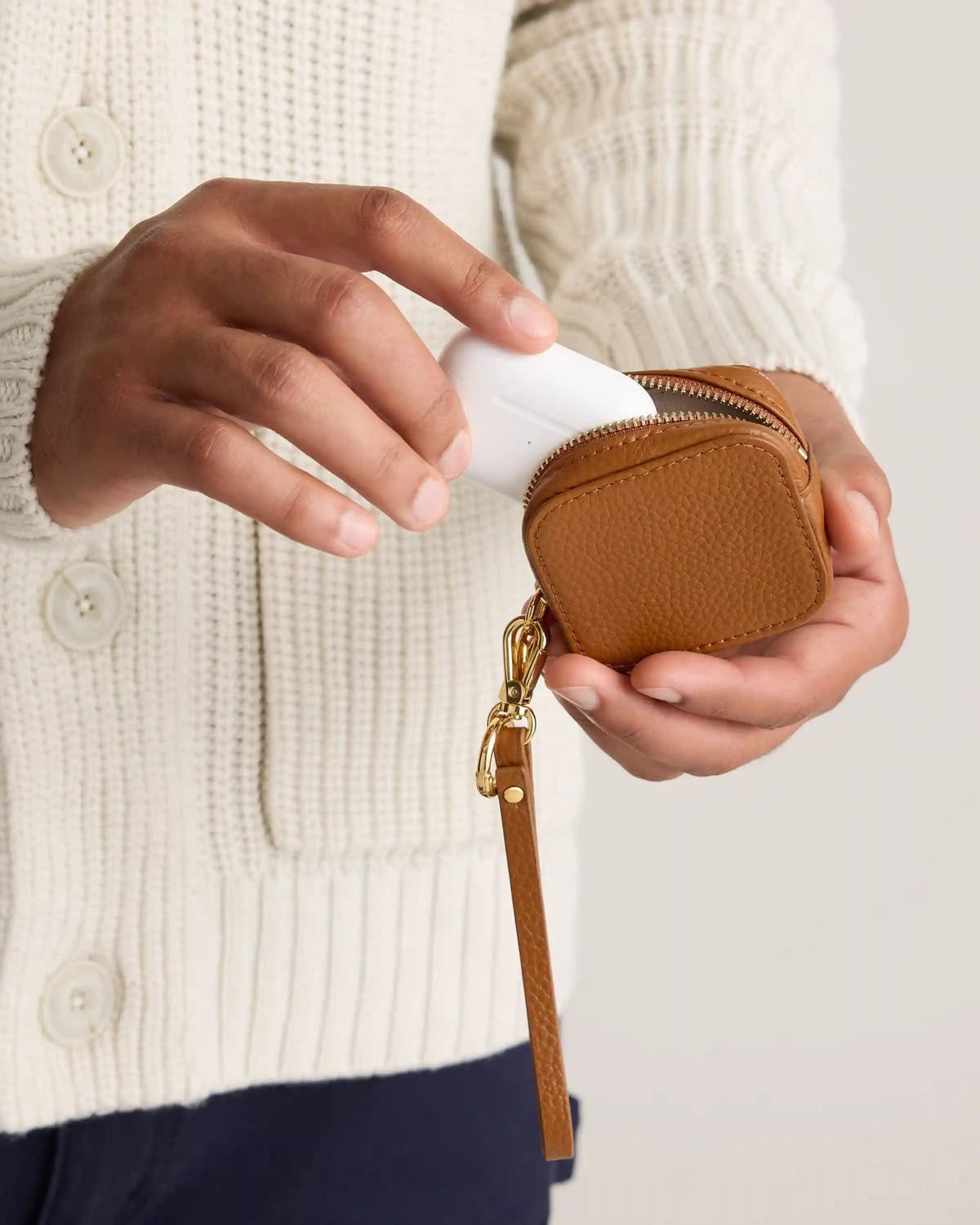 Italian Leather Zip Case