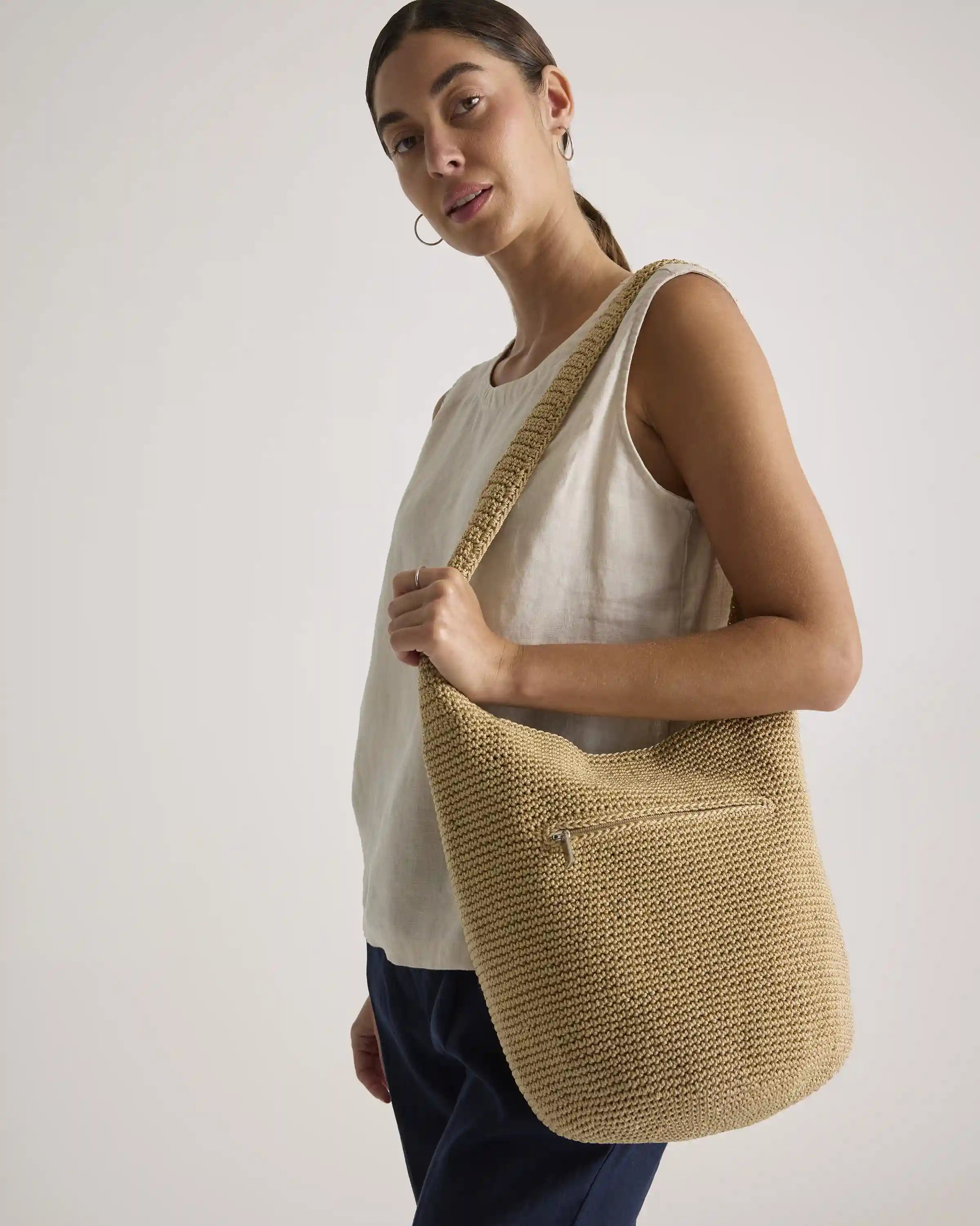 Hand Crochet Hobo Shoulder Bag