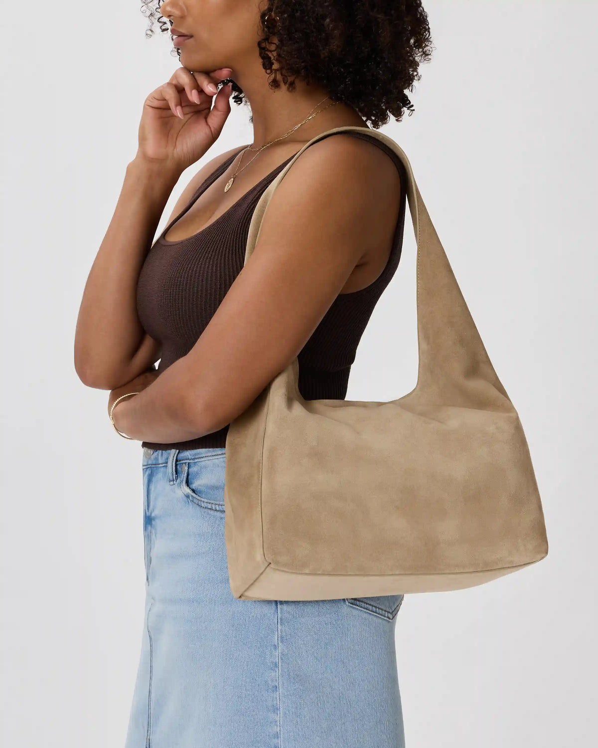 Esme Suede Shoulder Bag