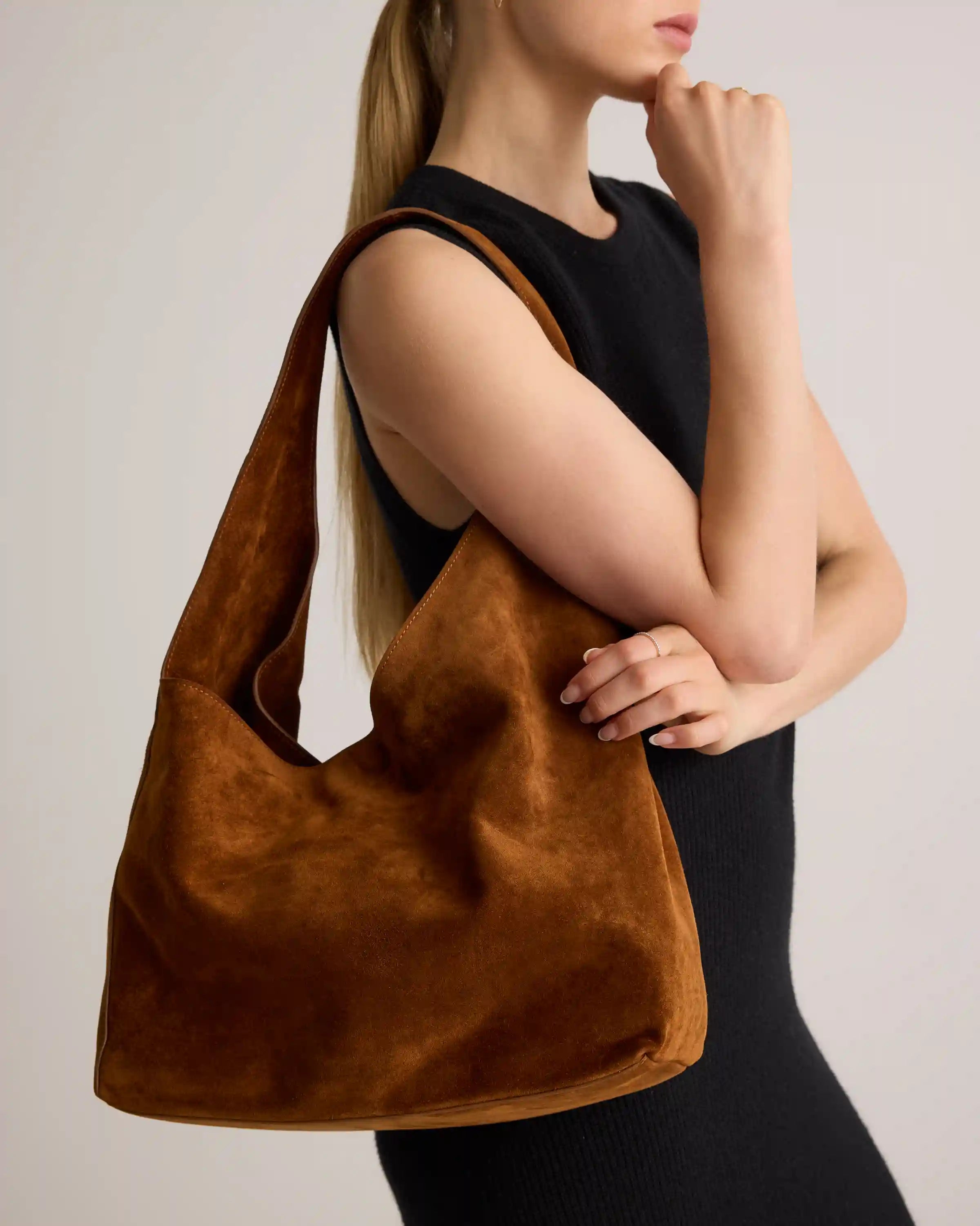 Esme Suede Shoulder Bag