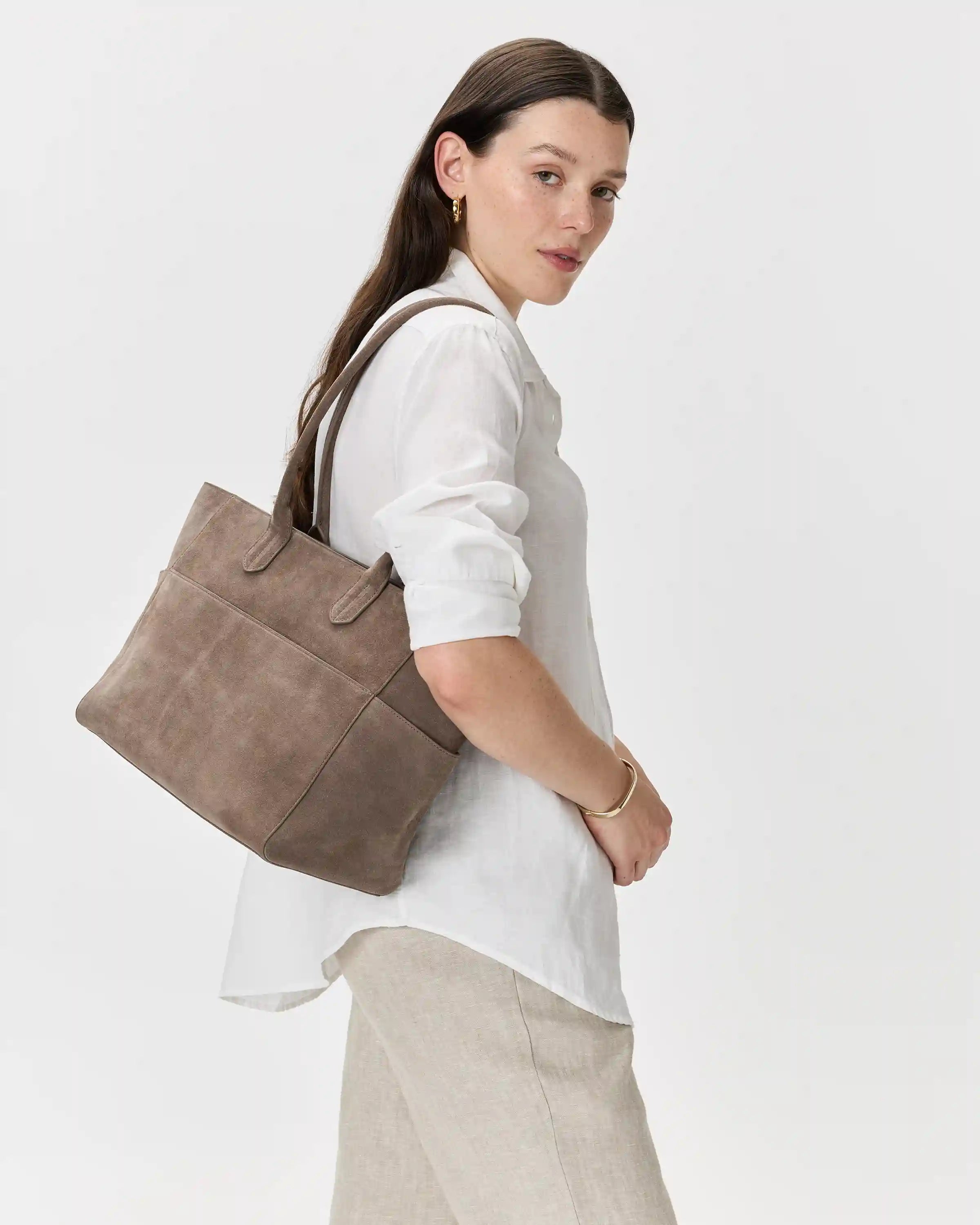 Hudson Suede Tote