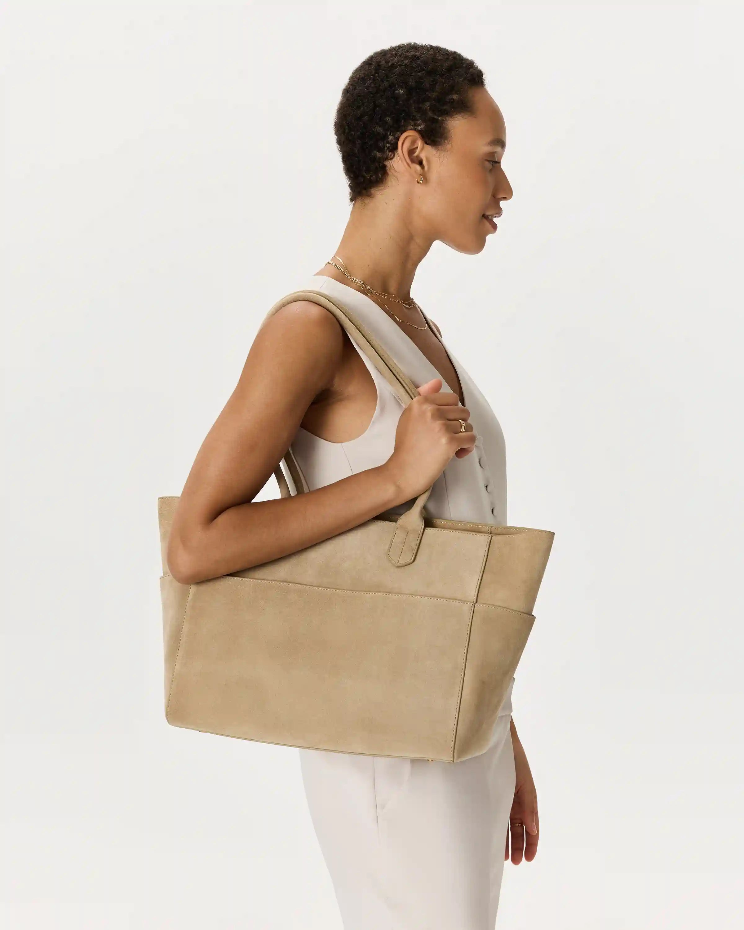 Hudson Suede Tote