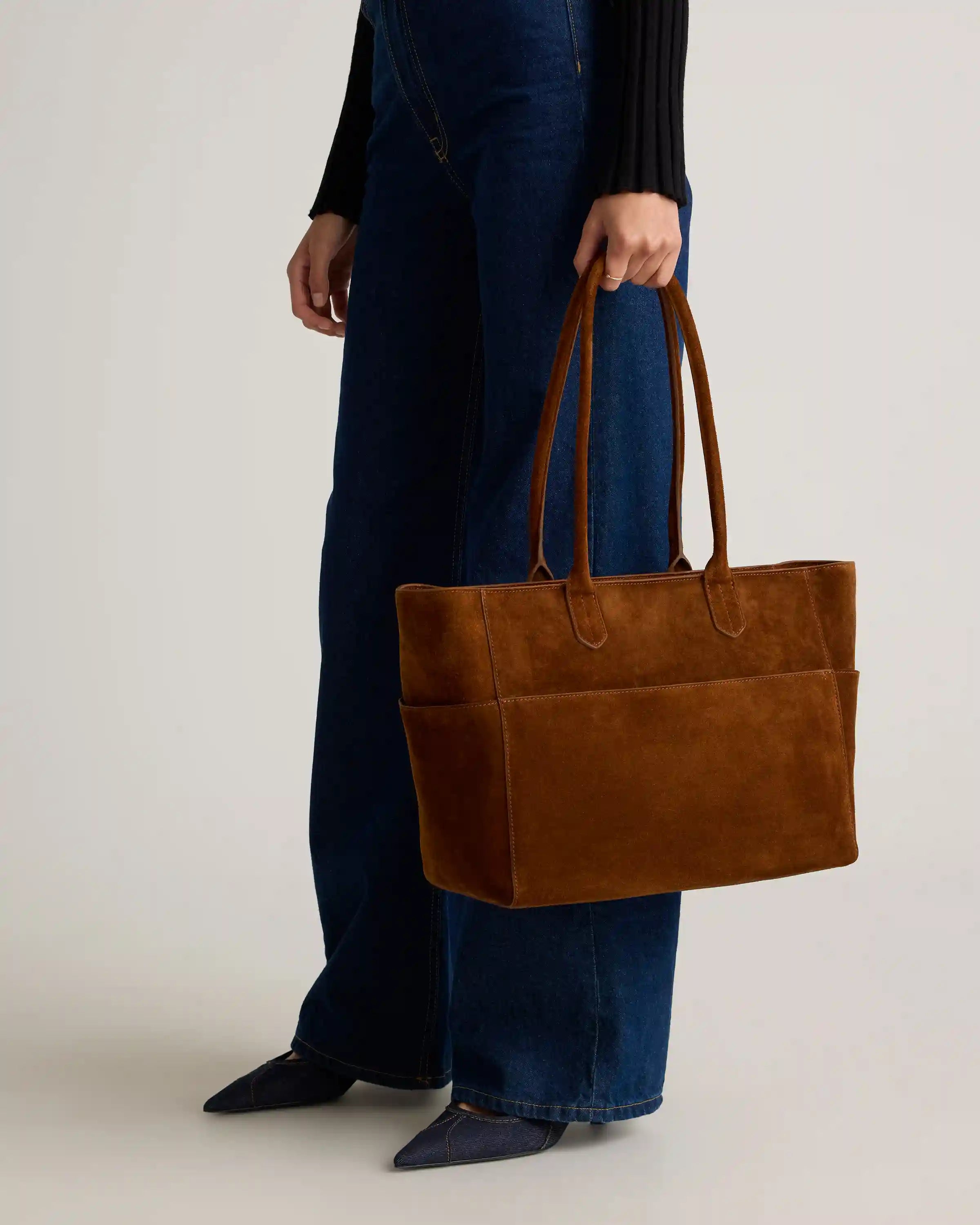 Hudson Suede Tote