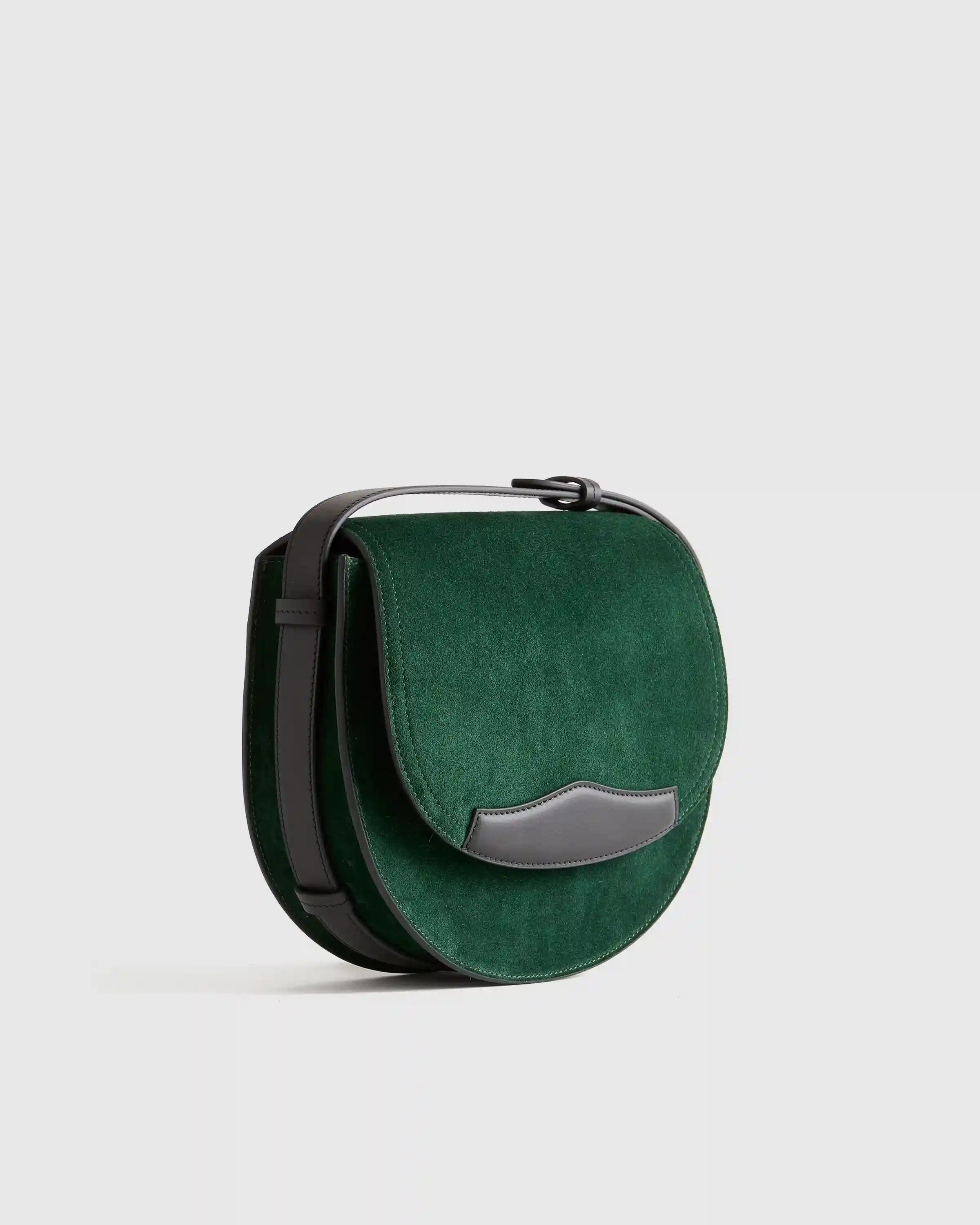 Italian Suede Saddle Bag