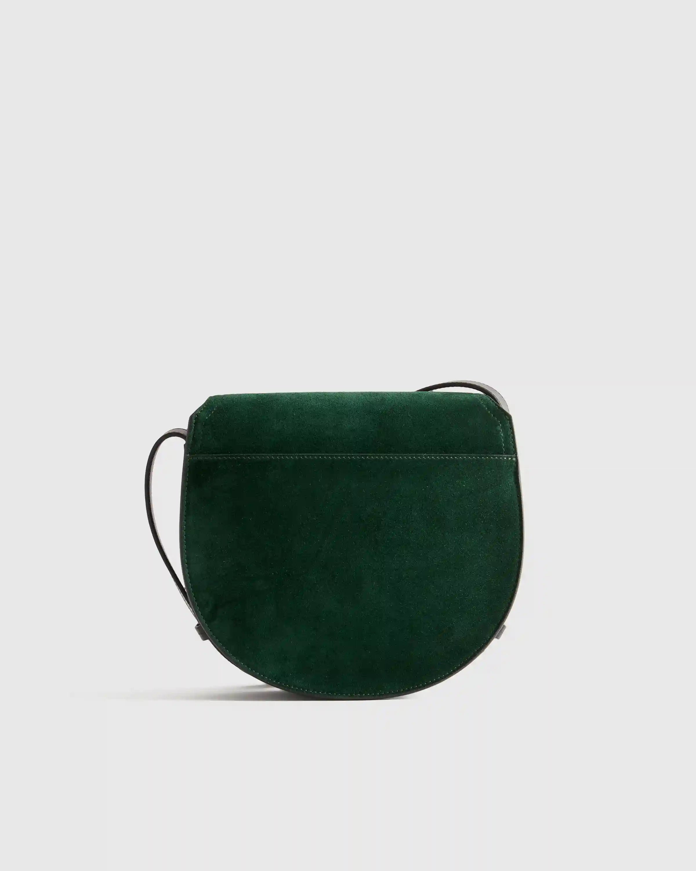 Italian Suede Saddle Bag