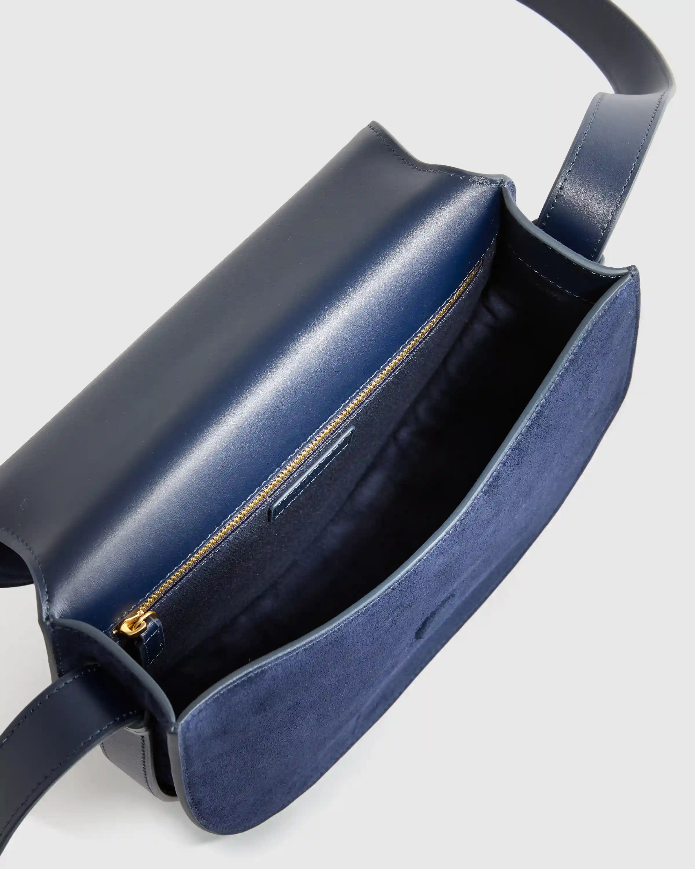 Italian Suede Saddle Bag