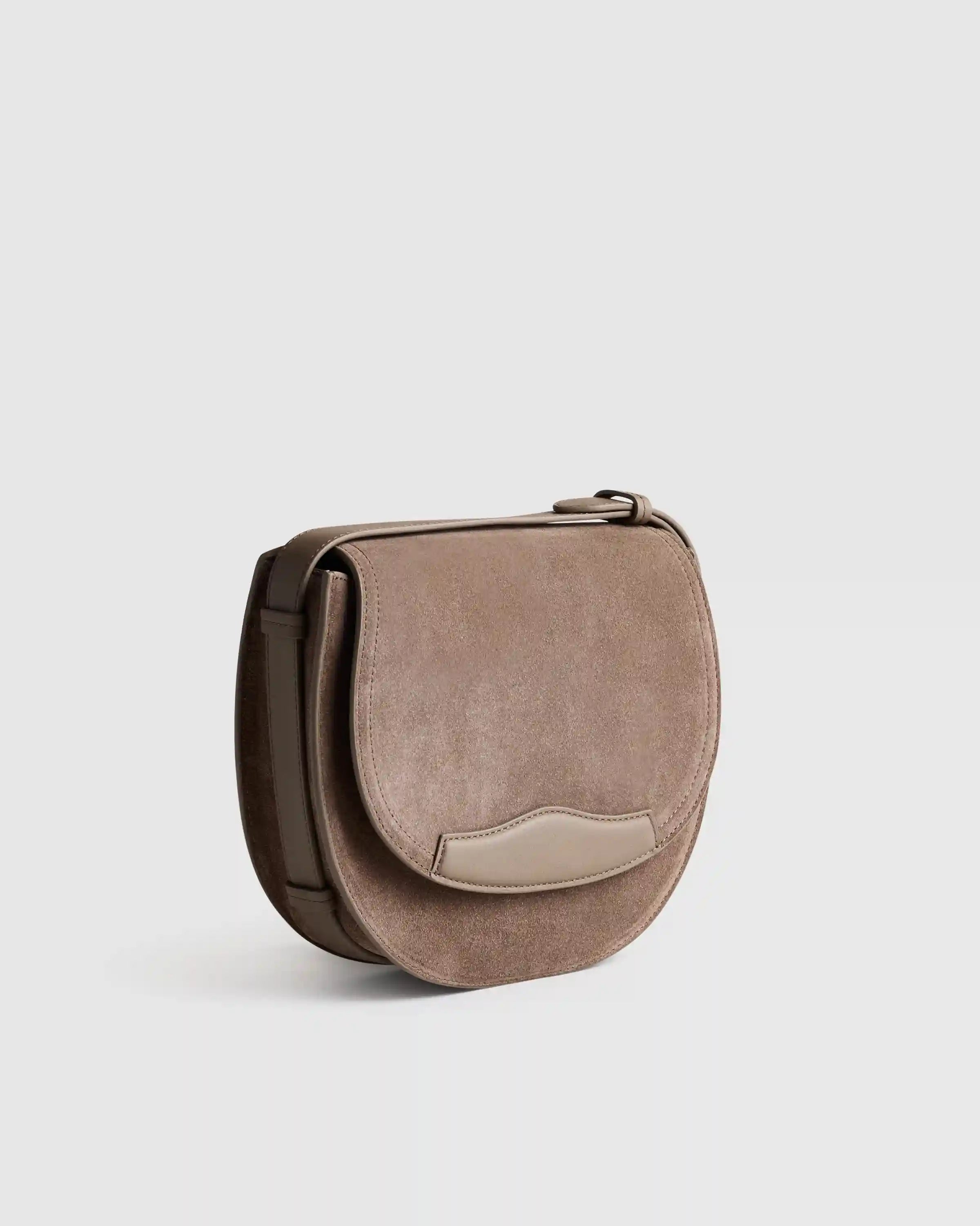 Italian Suede Saddle Bag