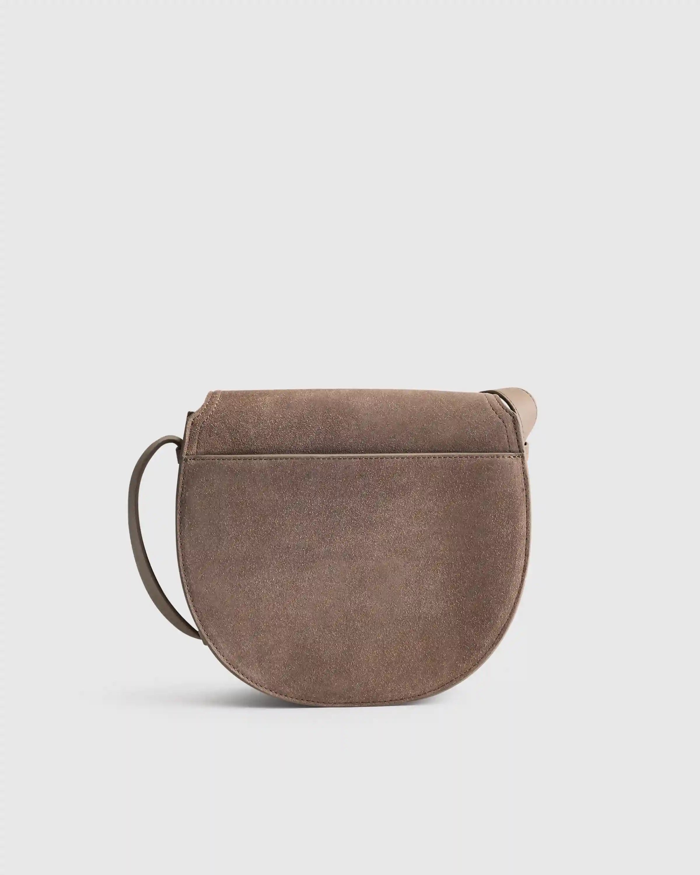 Italian Suede Saddle Bag