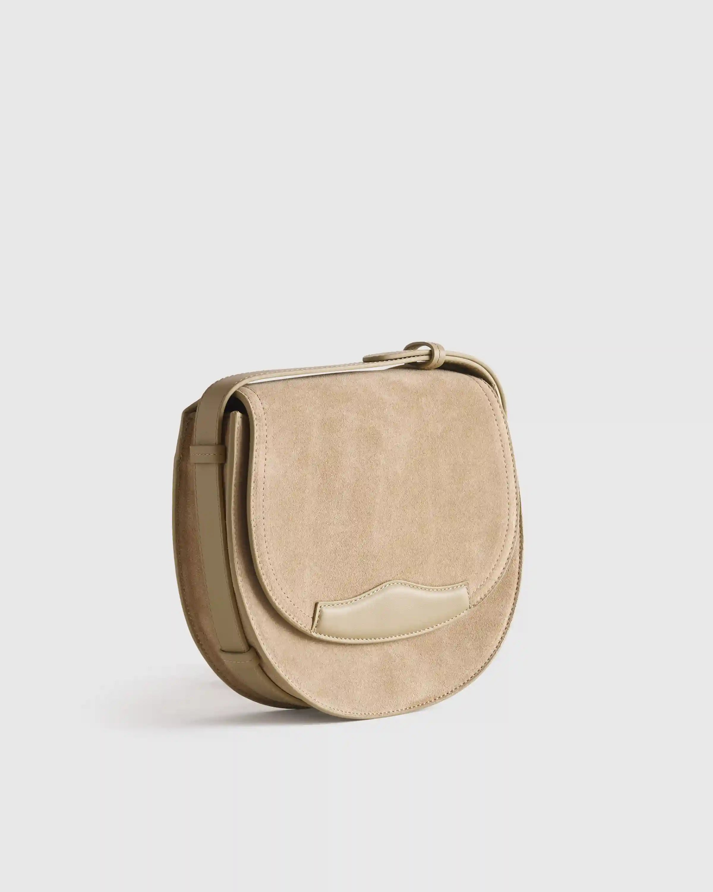 Italian Suede Saddle Bag