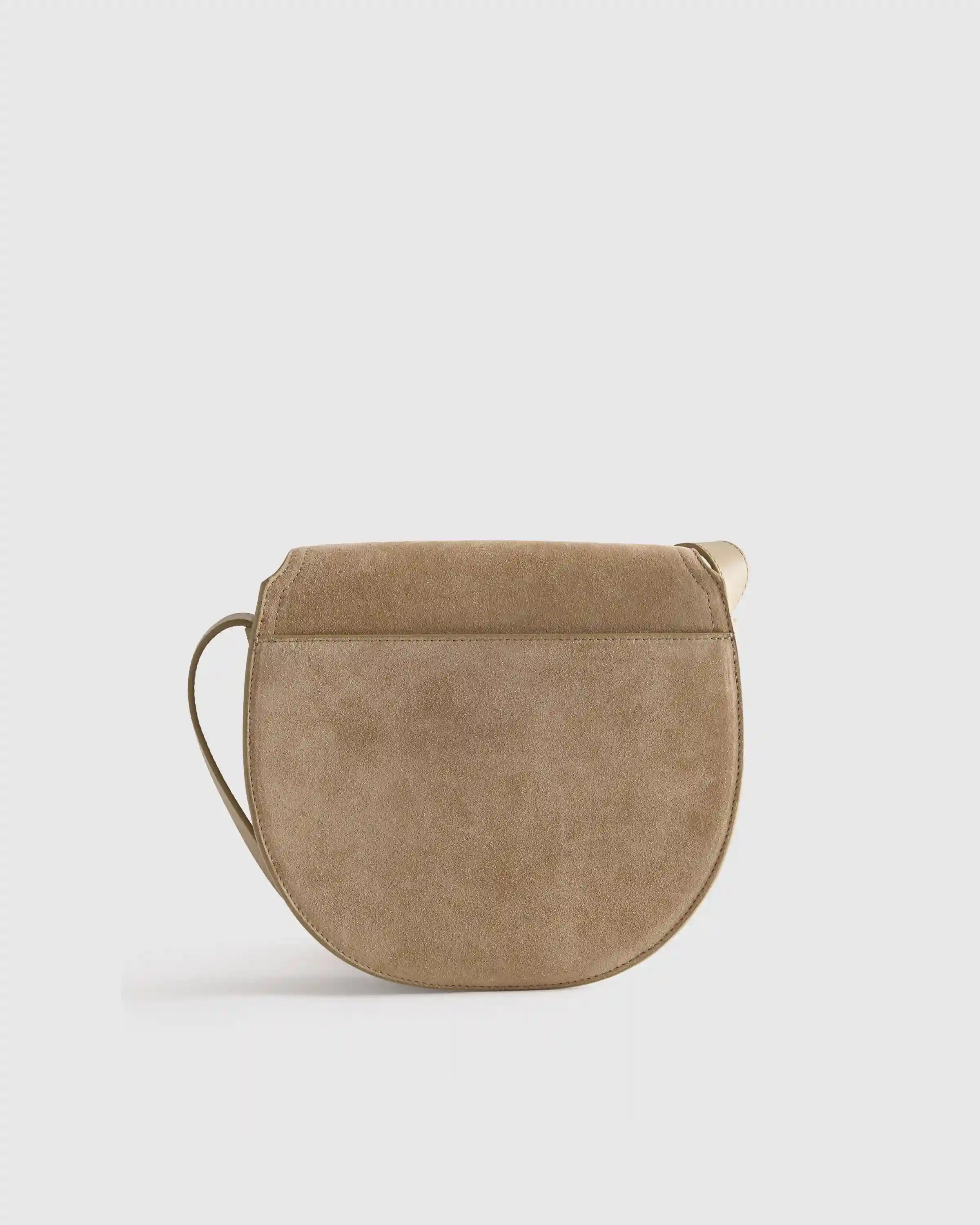 Italian Suede Saddle Bag
