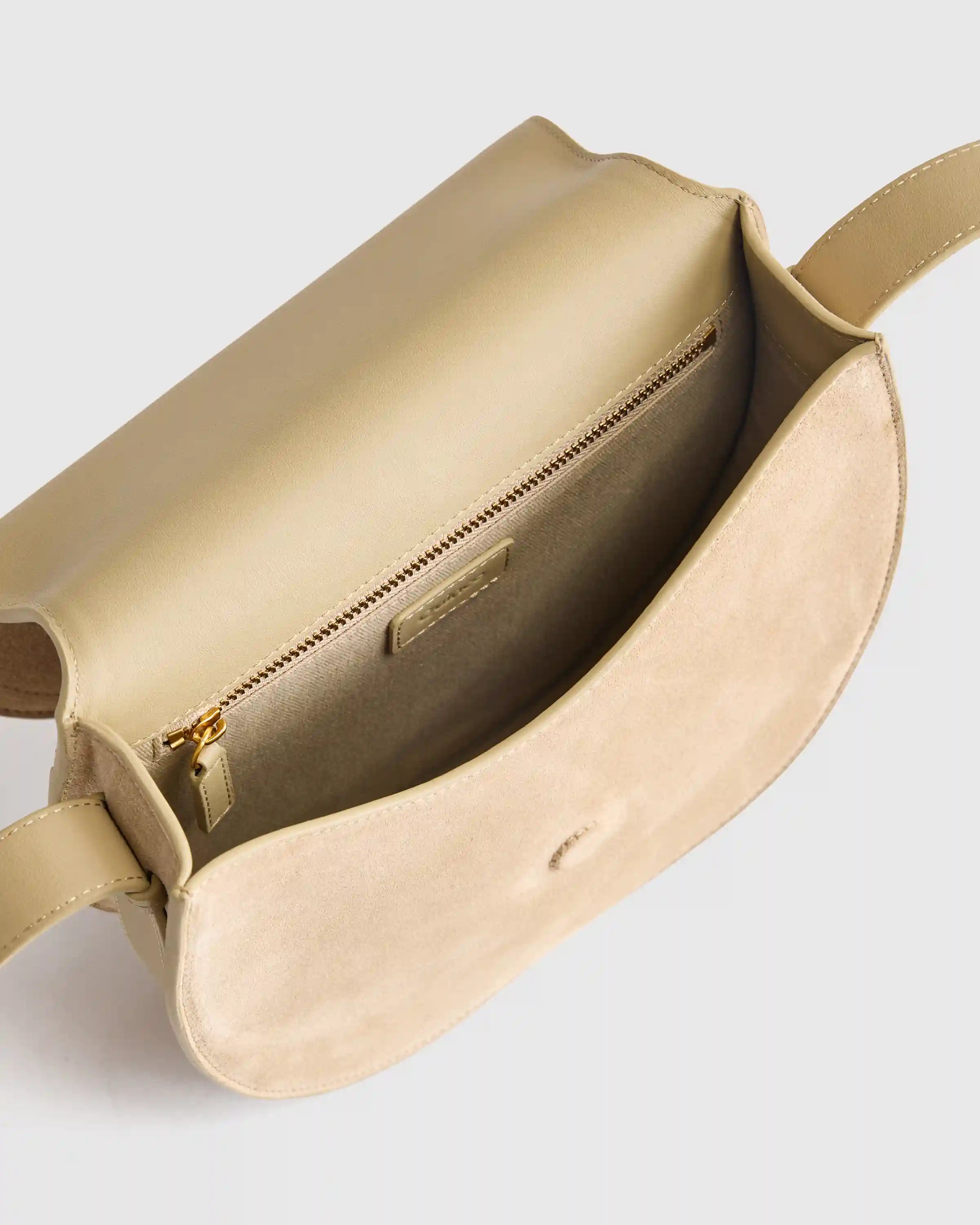 Italian Suede Saddle Bag