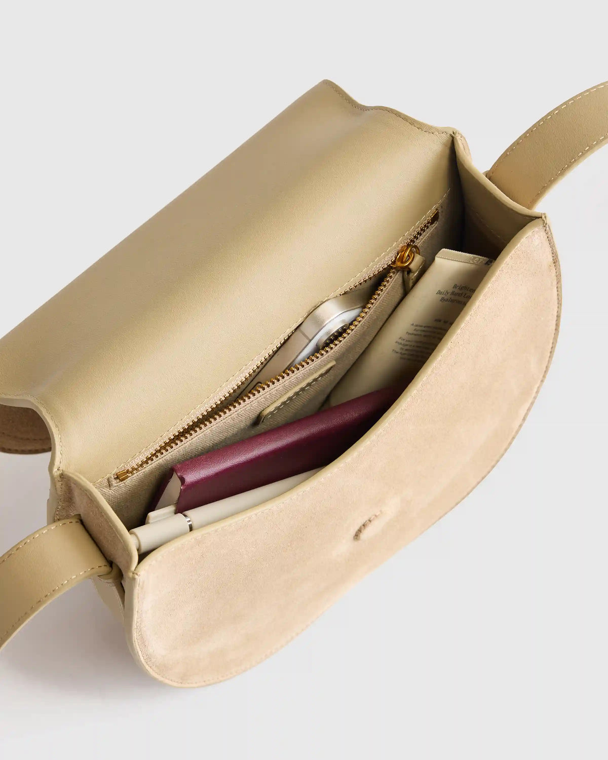 Italian Suede Saddle Bag