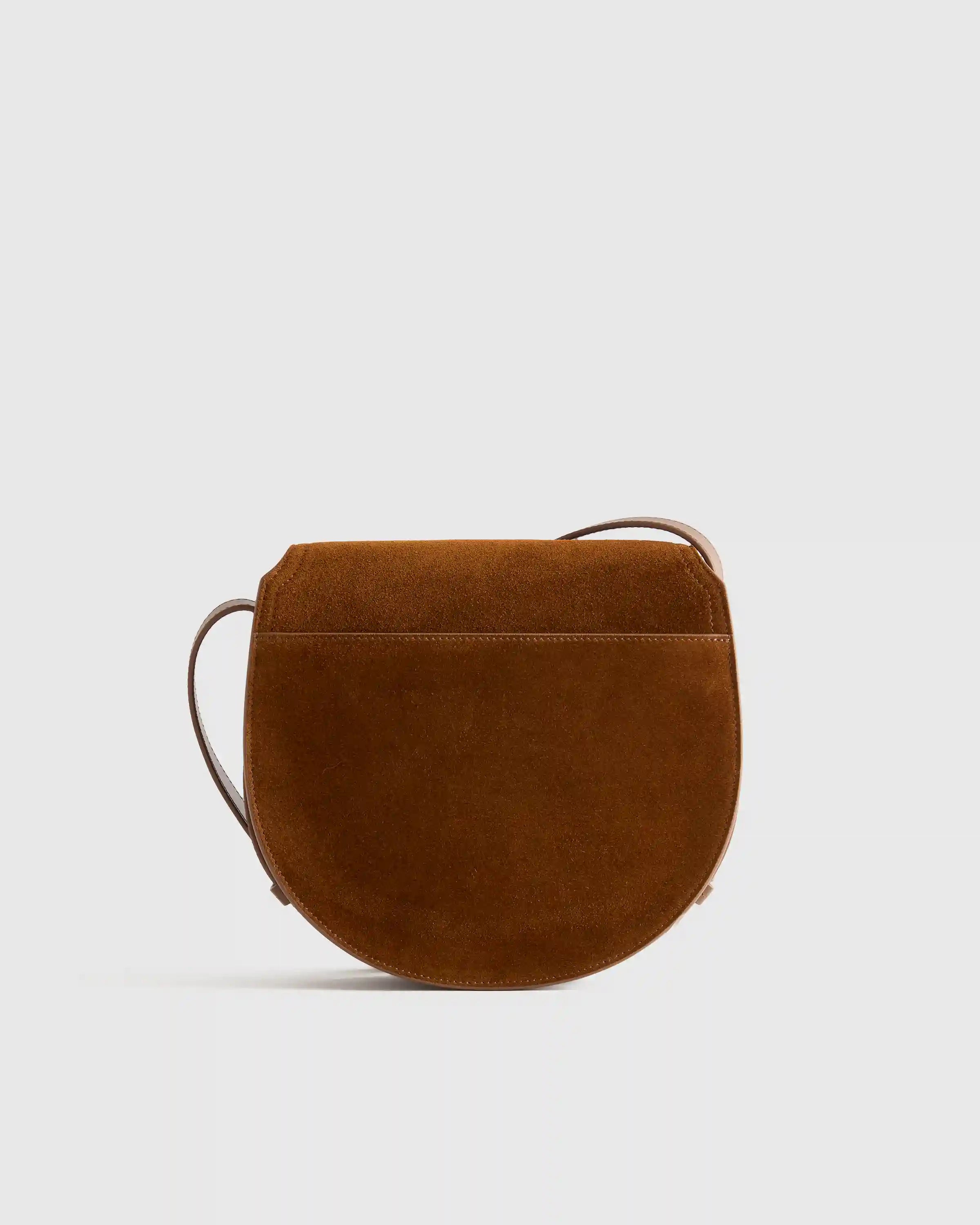 Italian Suede Saddle Bag