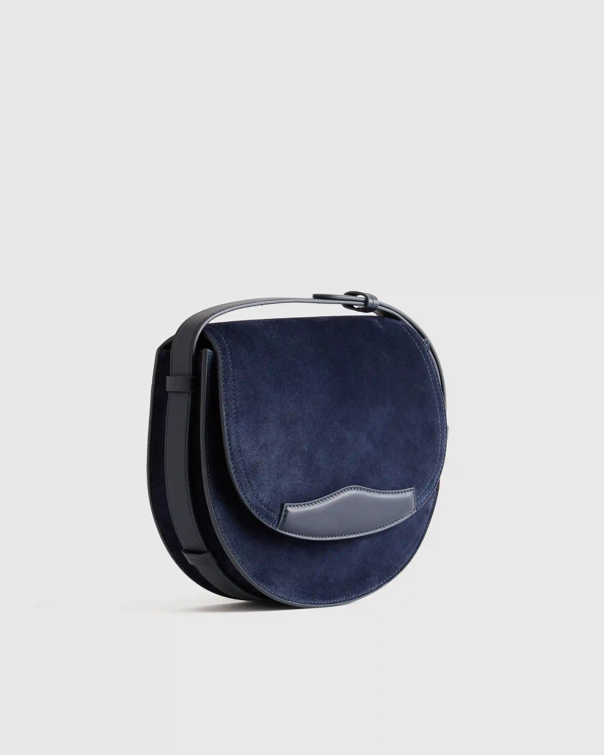 Italian Suede Saddle Bag