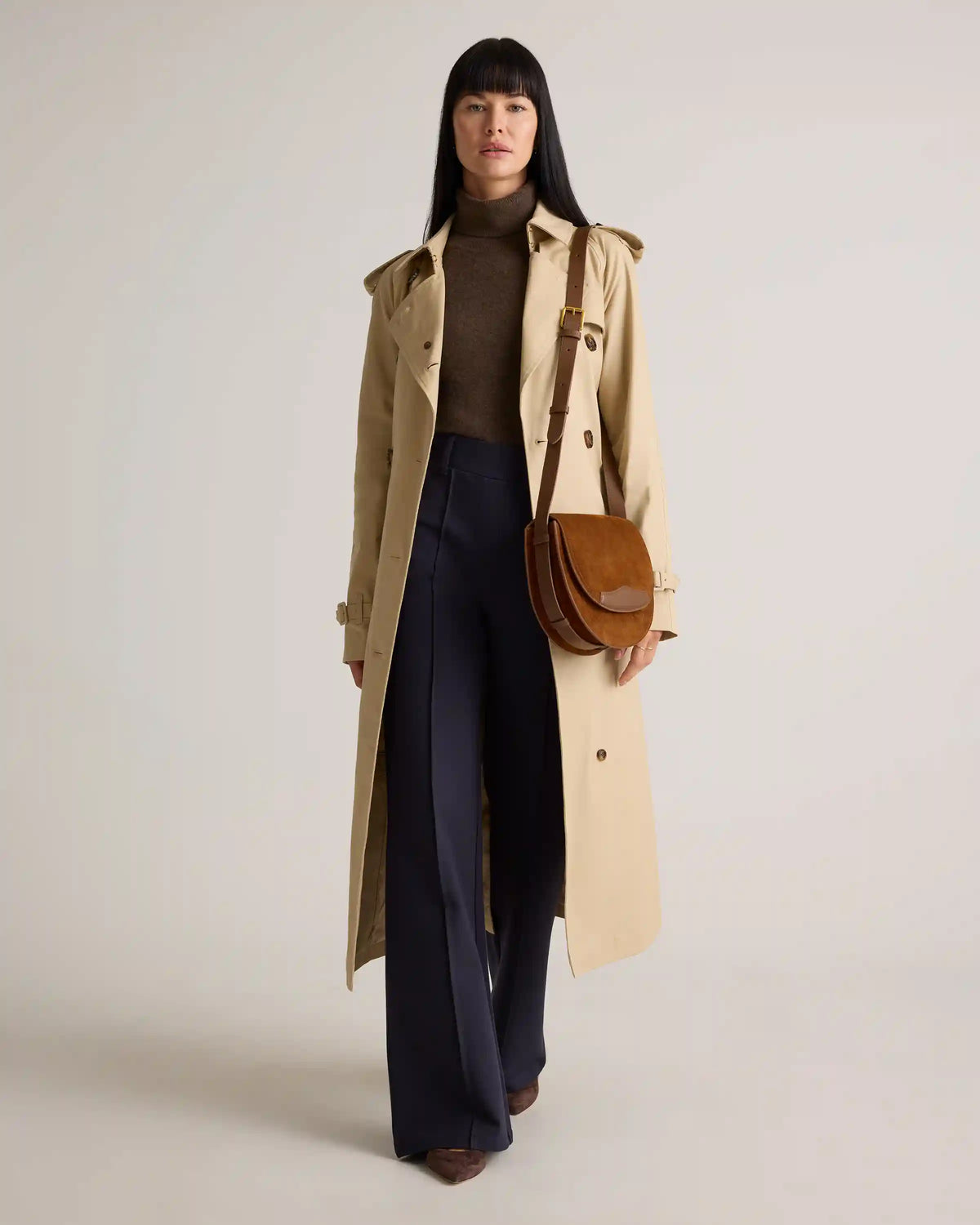 Italian Suede Saddle Bag
