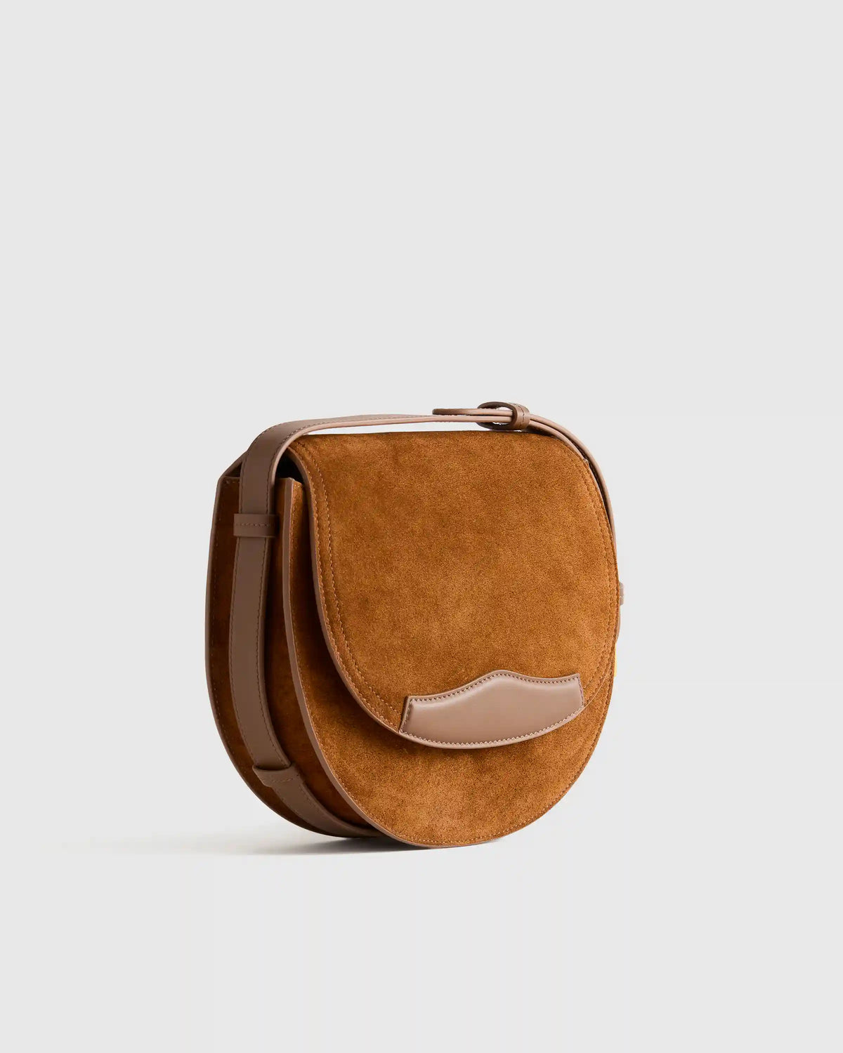 Italian Suede Saddle Bag