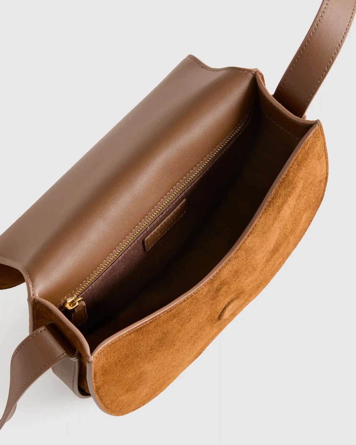 Italian Suede Saddle Bag