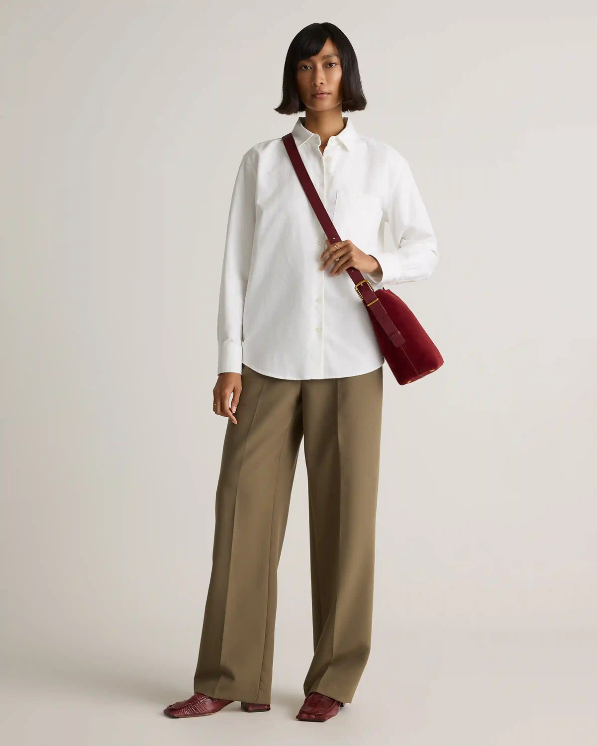 Italian Suede Bucket Crossbody
