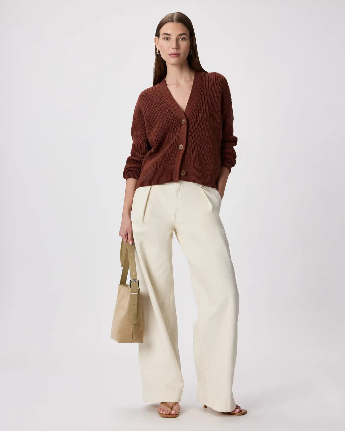 Italian Suede Bucket Crossbody