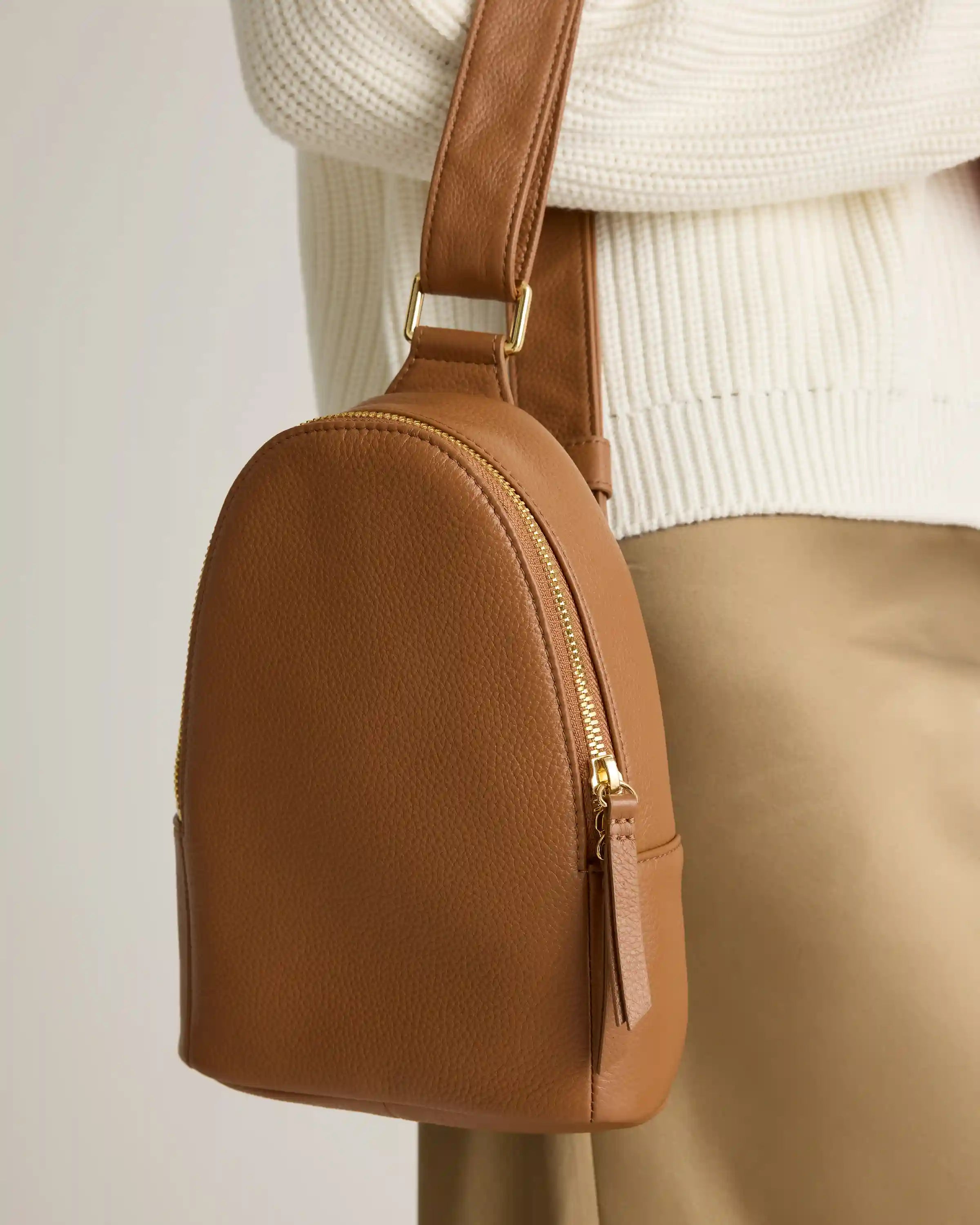 Italian Leather Sling Pack