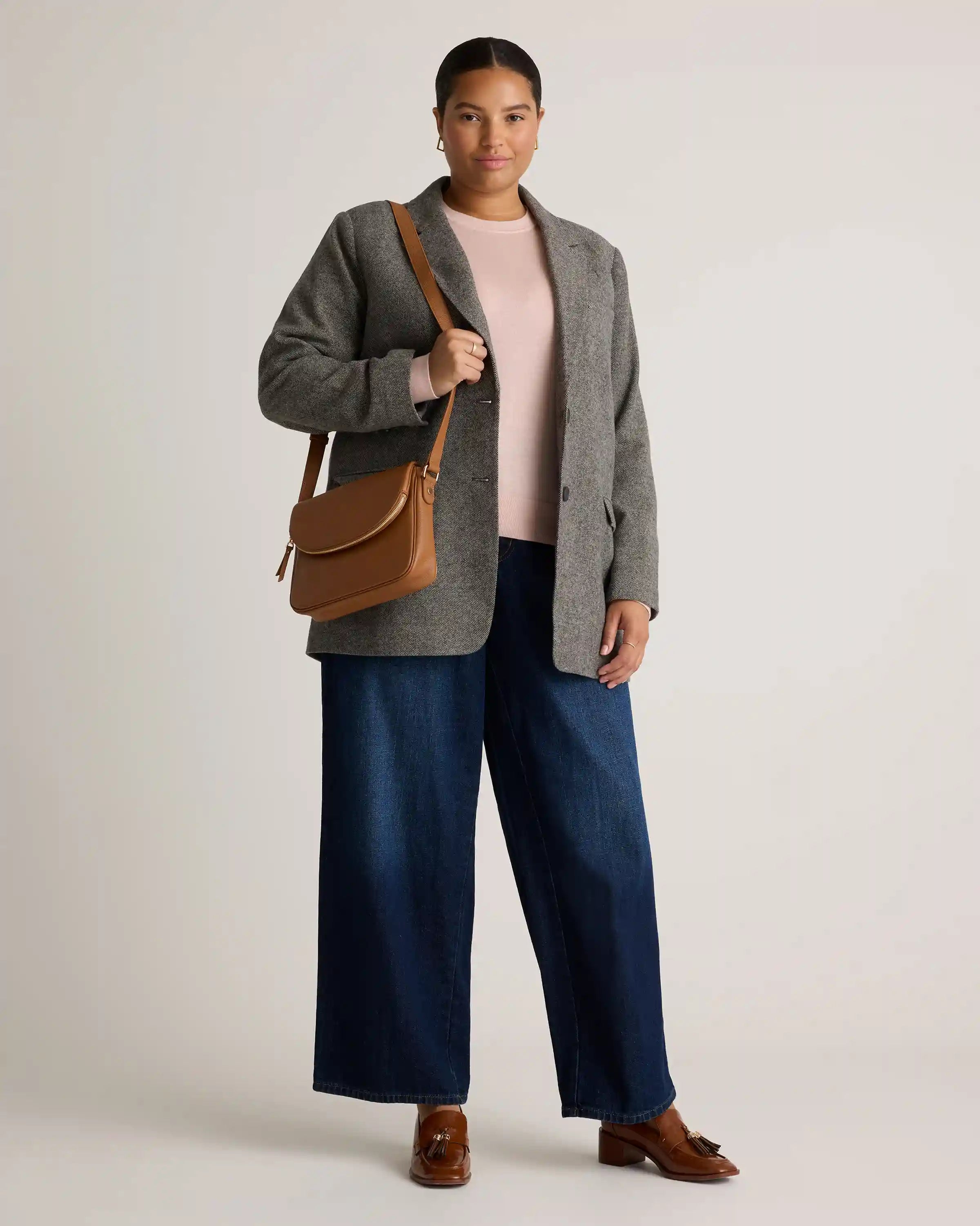 Italian Leather Foldover Crossbody