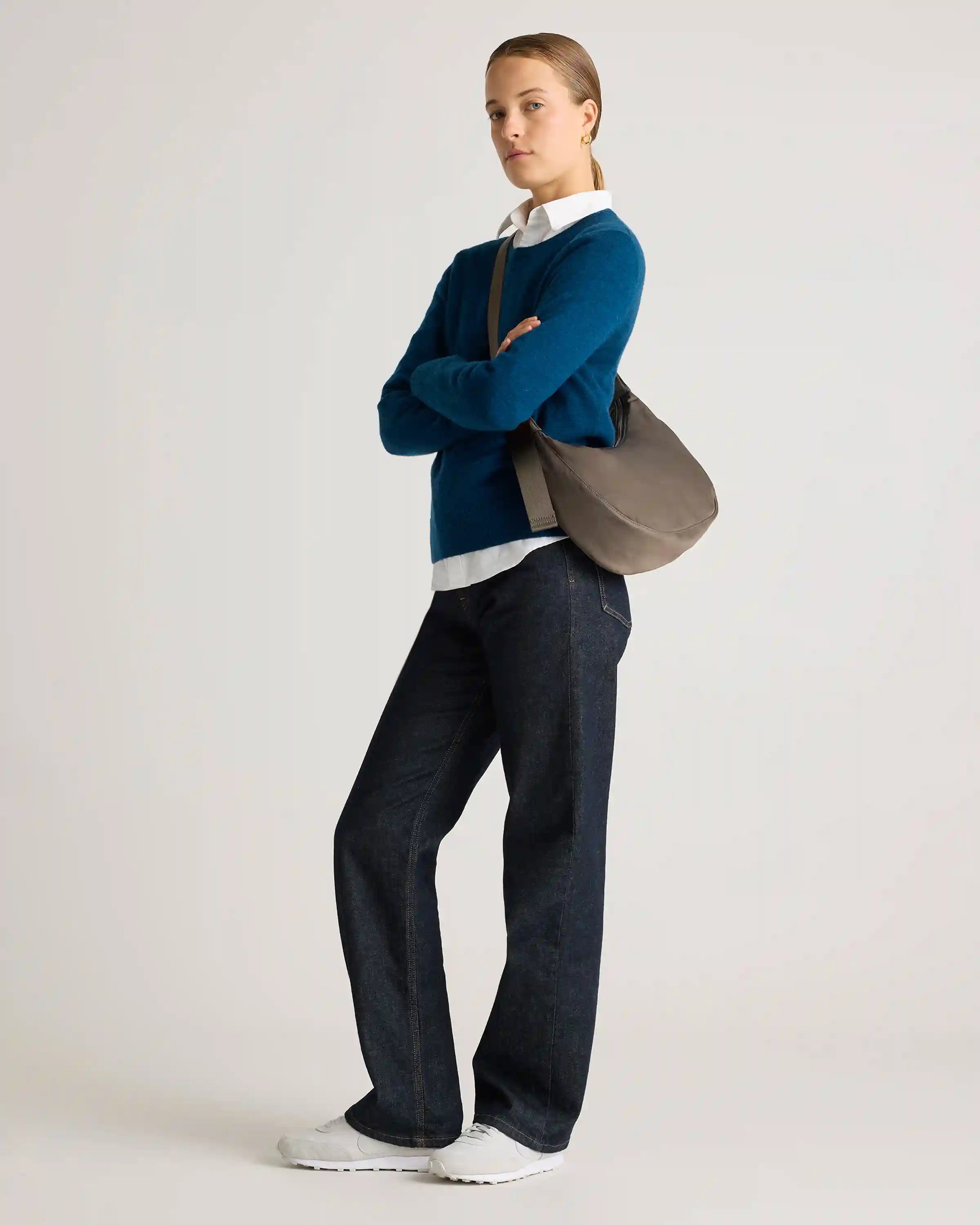 Revive Nylon Crescent Shoulder Bag