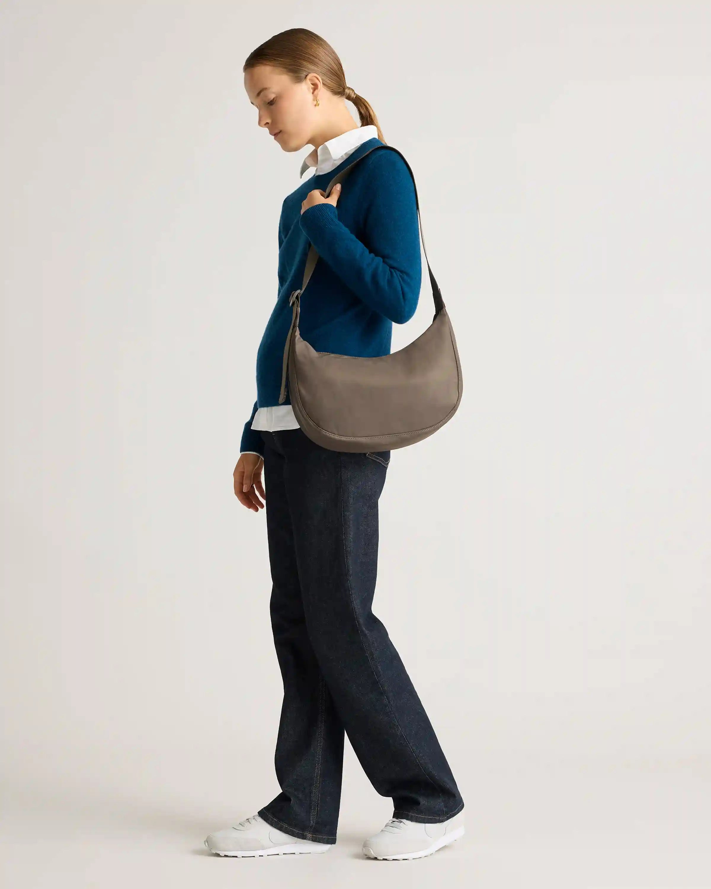 Revive Nylon Crescent Shoulder Bag