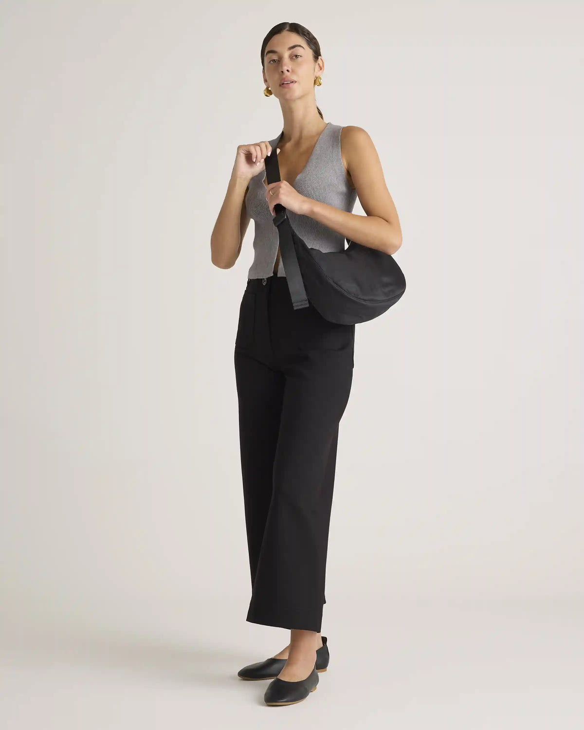 Revive Nylon Crescent Shoulder Bag