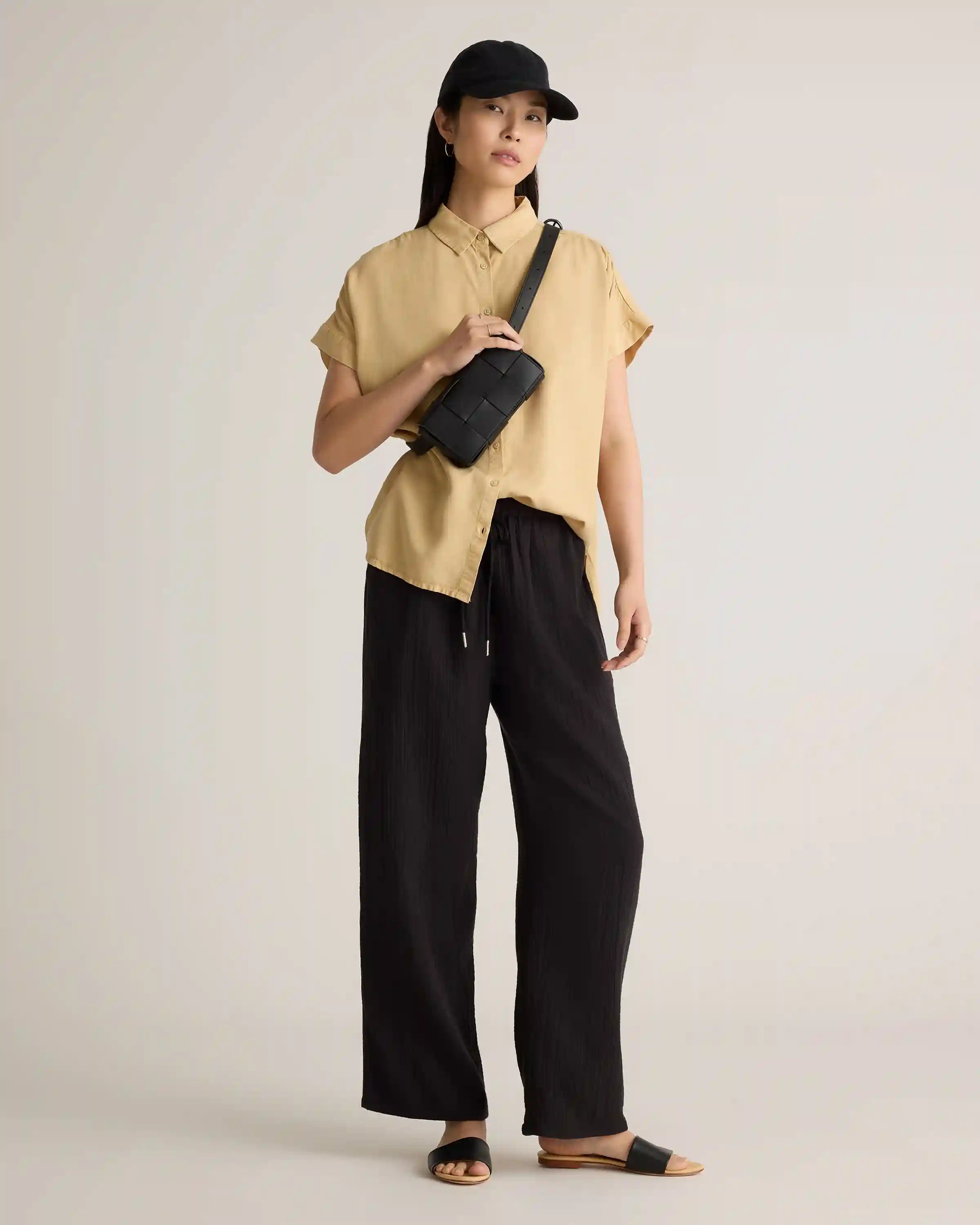Italian Leather Handwoven Box Belt Bag