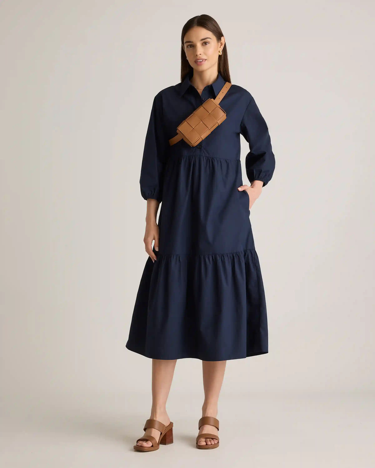 Italian Leather Handwoven Box Belt Bag