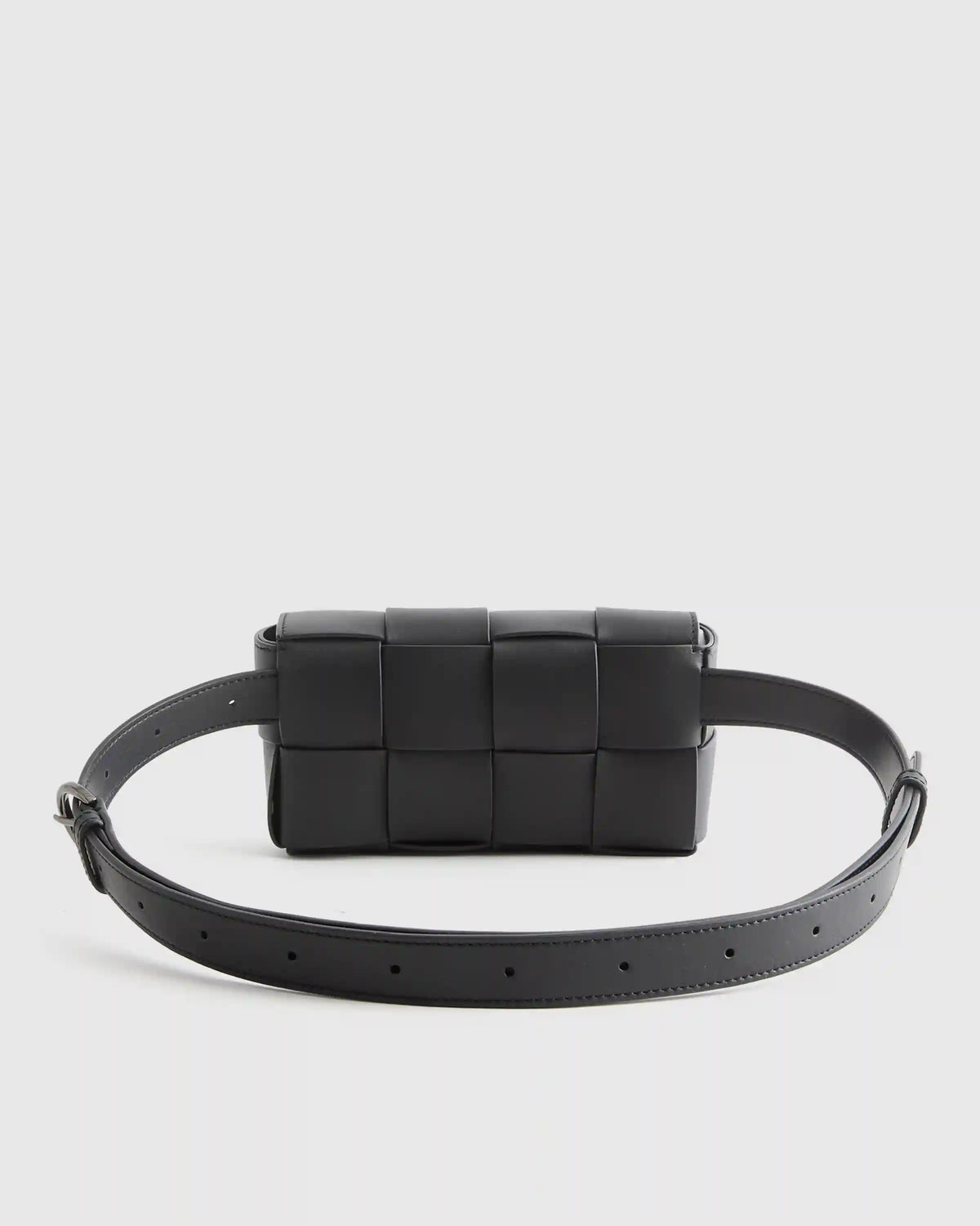 Italian Leather Handwoven Box Belt Bag
