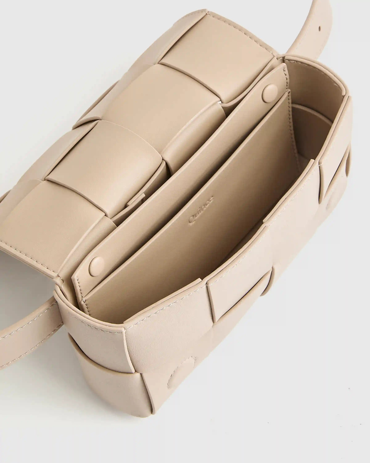 Italian Leather Handwoven Box Belt Bag
