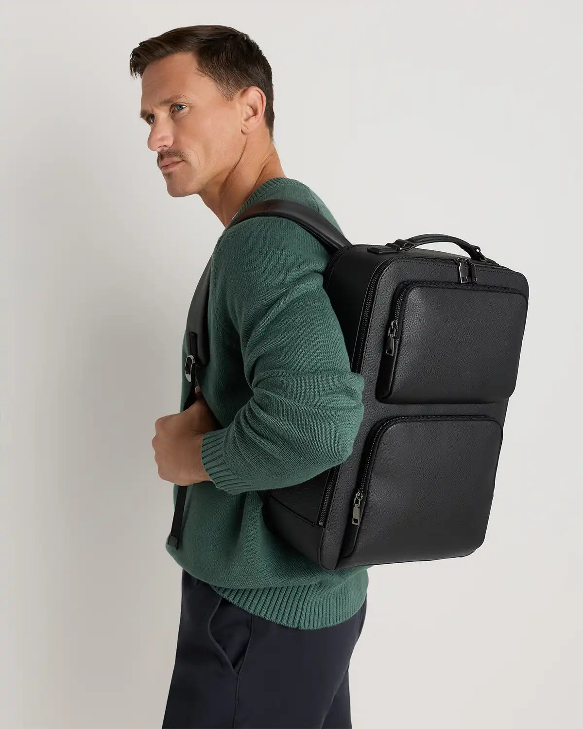 Italian Saffiano Laptop Backpack