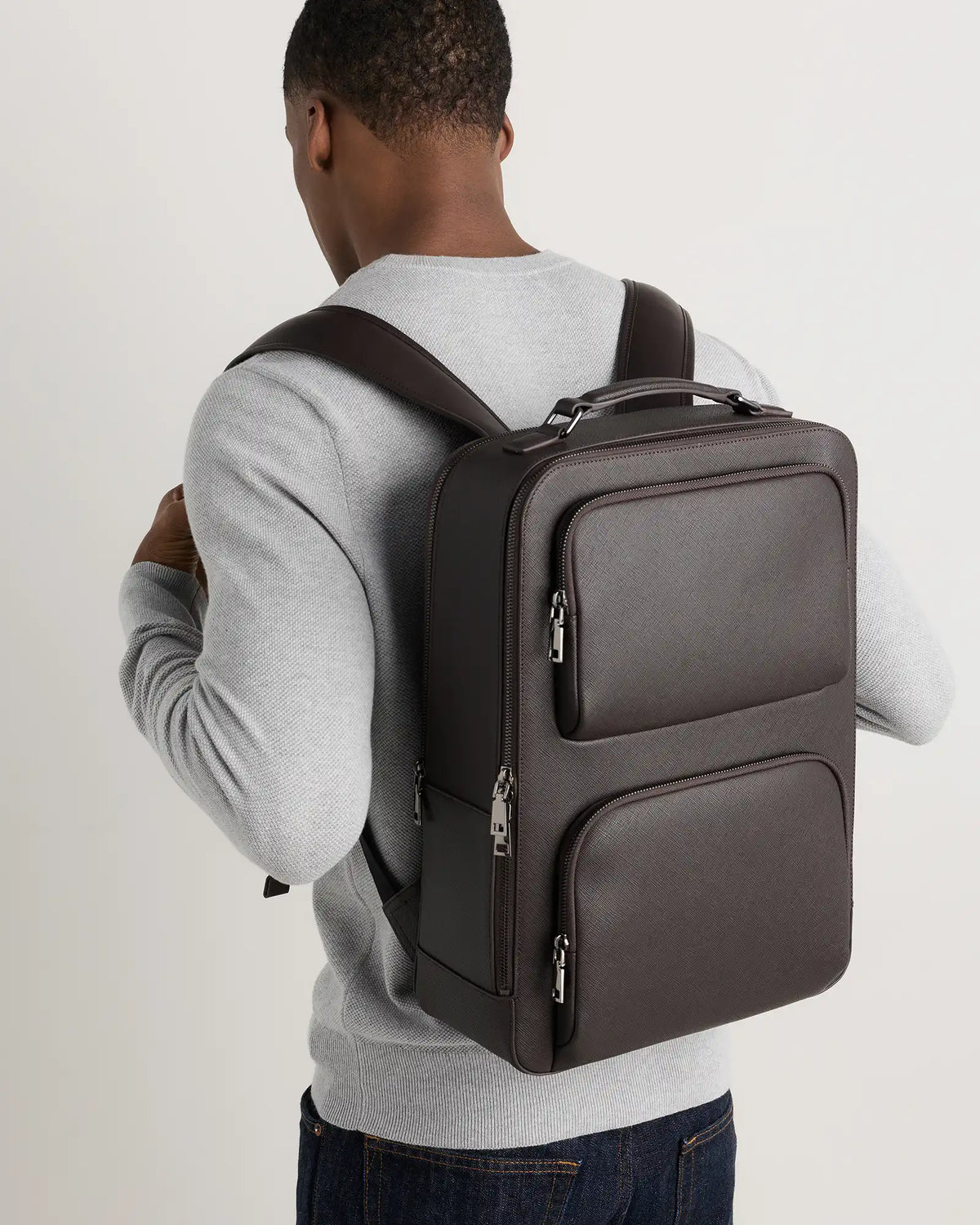 Italian Saffiano Laptop Backpack