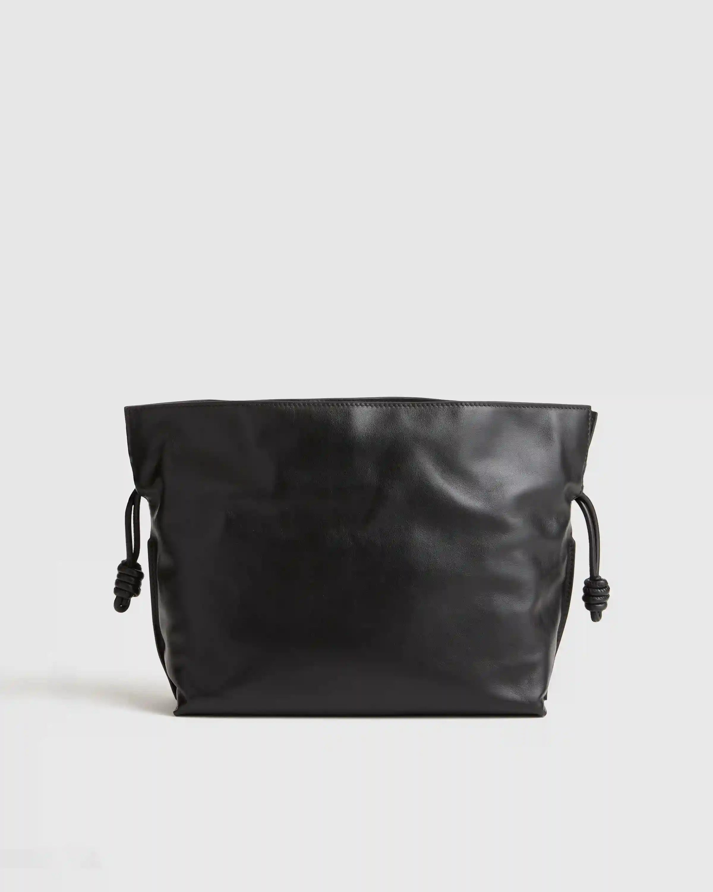 Italian Leather Drawstring Pouch Crossbody