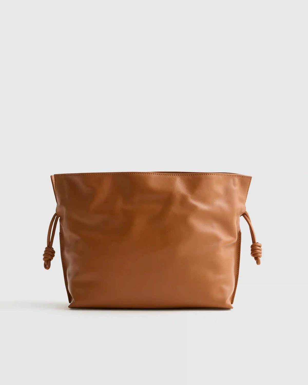 Italian Leather Drawstring Pouch Crossbody