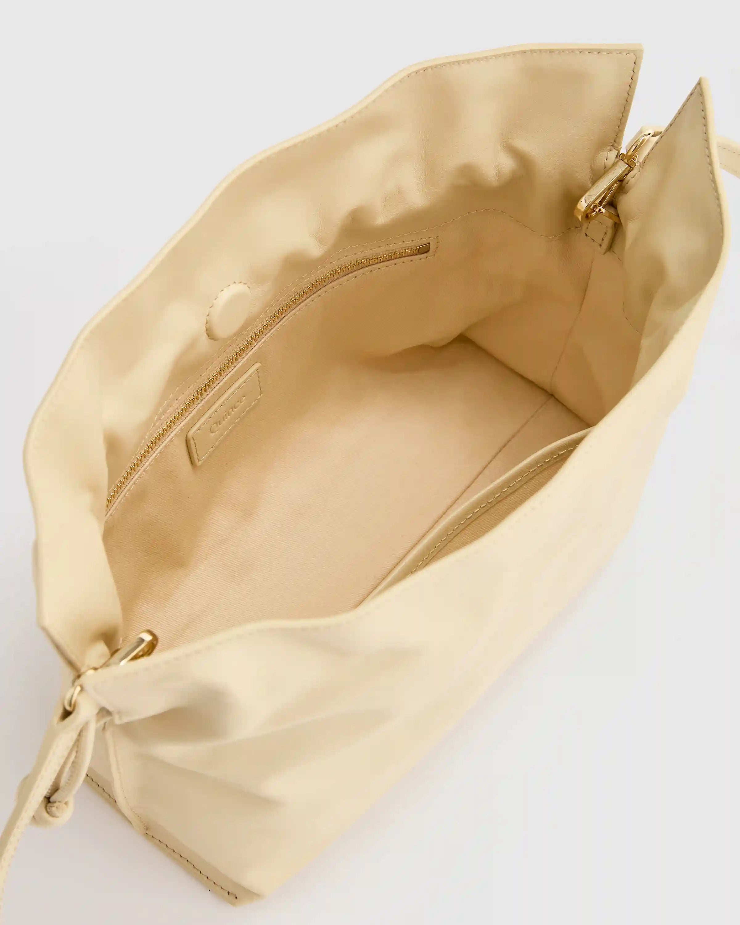 Italian Leather Drawstring Pouch Crossbody