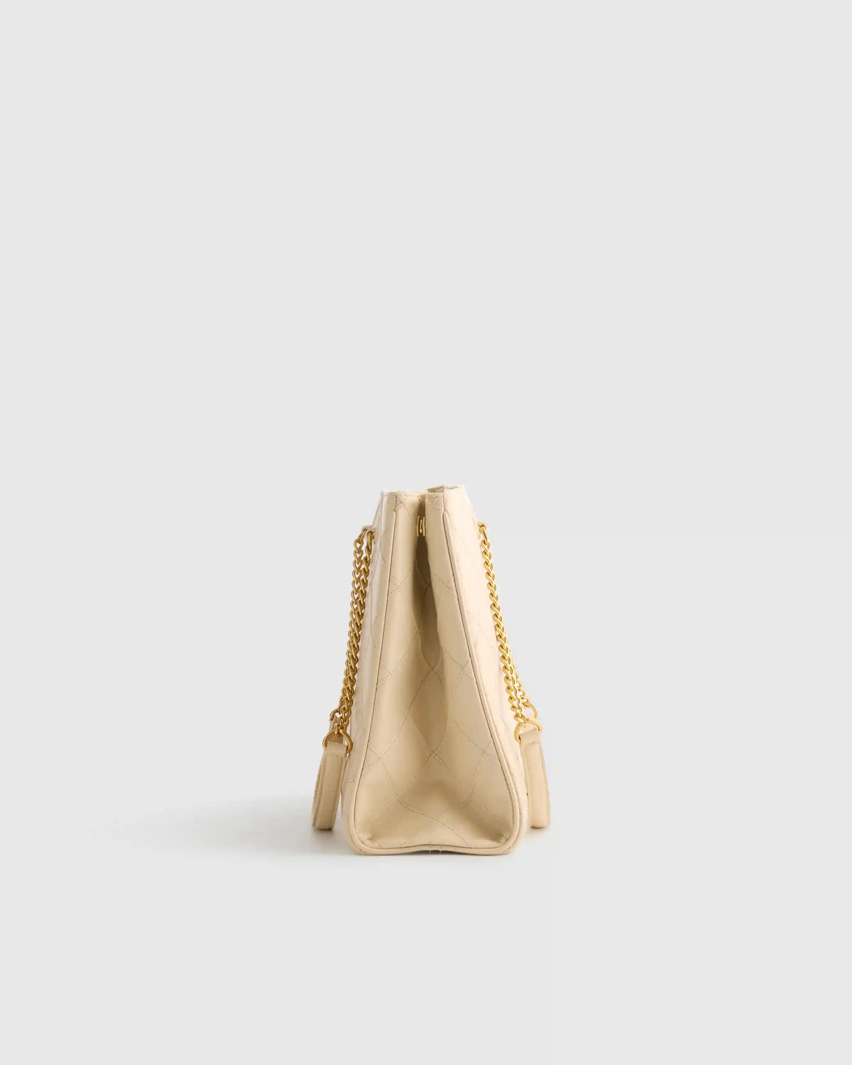 Italian Leather Diamond Stitch Tote