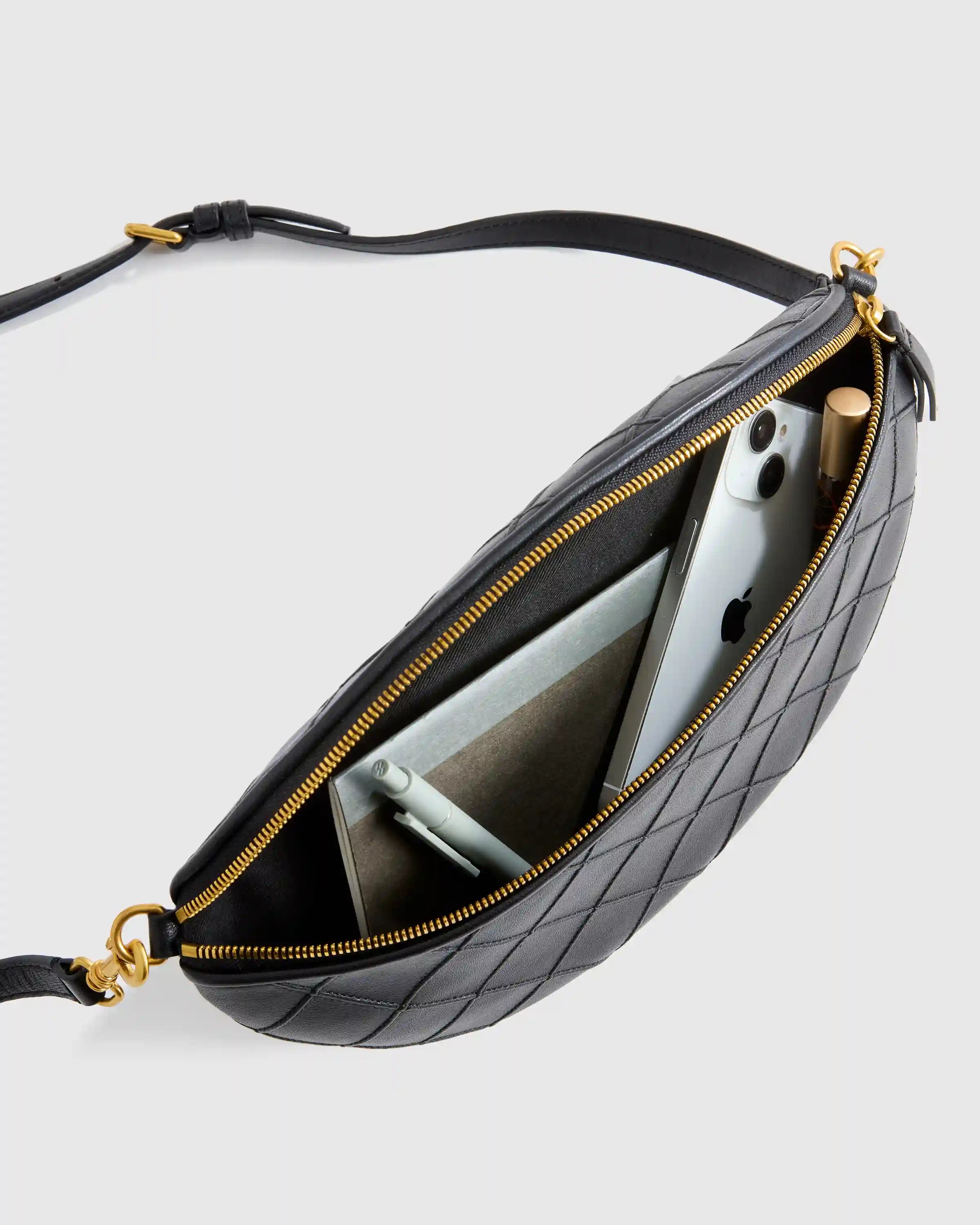 Italian Leather Diamond Stitch Sling